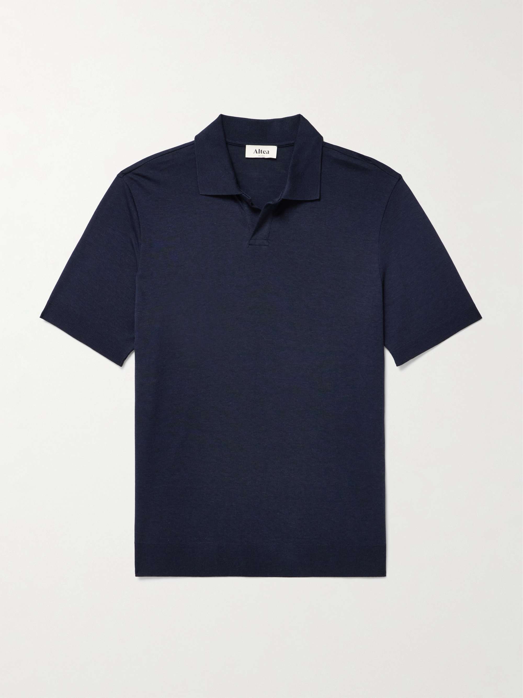 Lyocell and Cotton-Blend Jersey Polo Shirt view