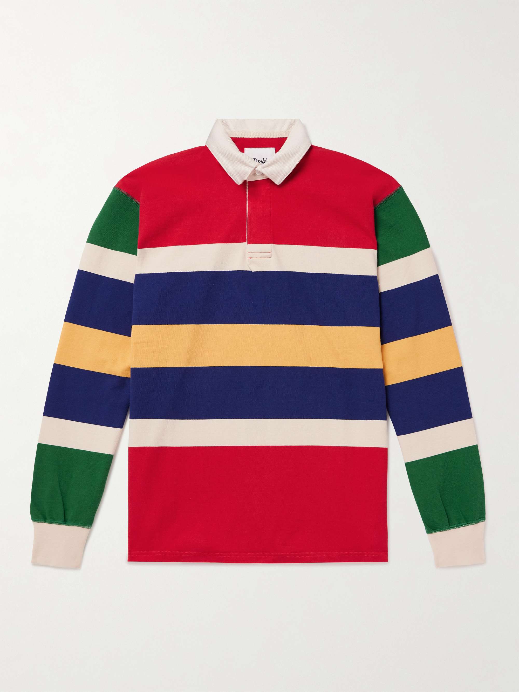 Striped Cotton-Jersey Polo Shirt view