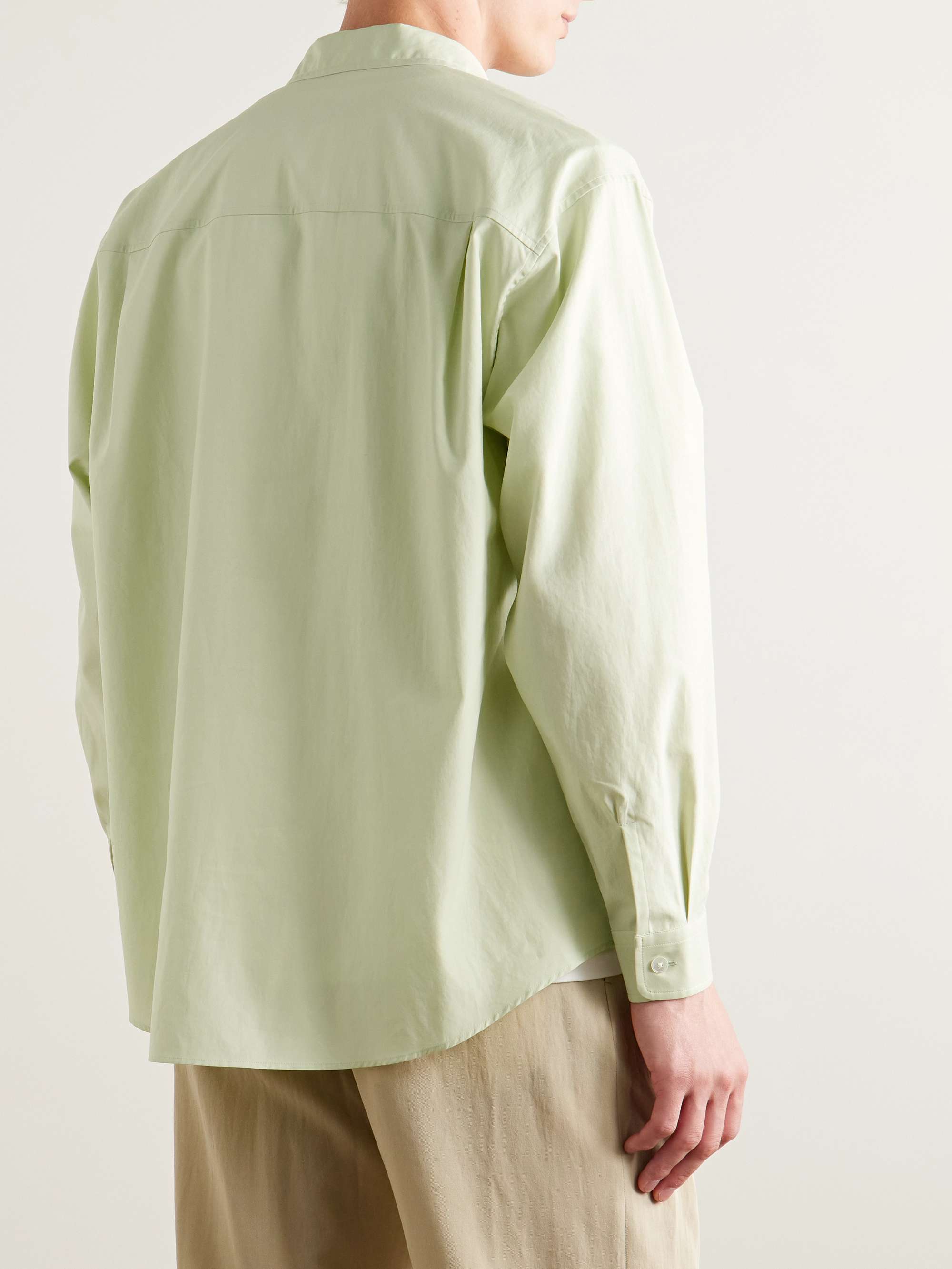 Oversized Washed Cotton-Poplin Shirt view