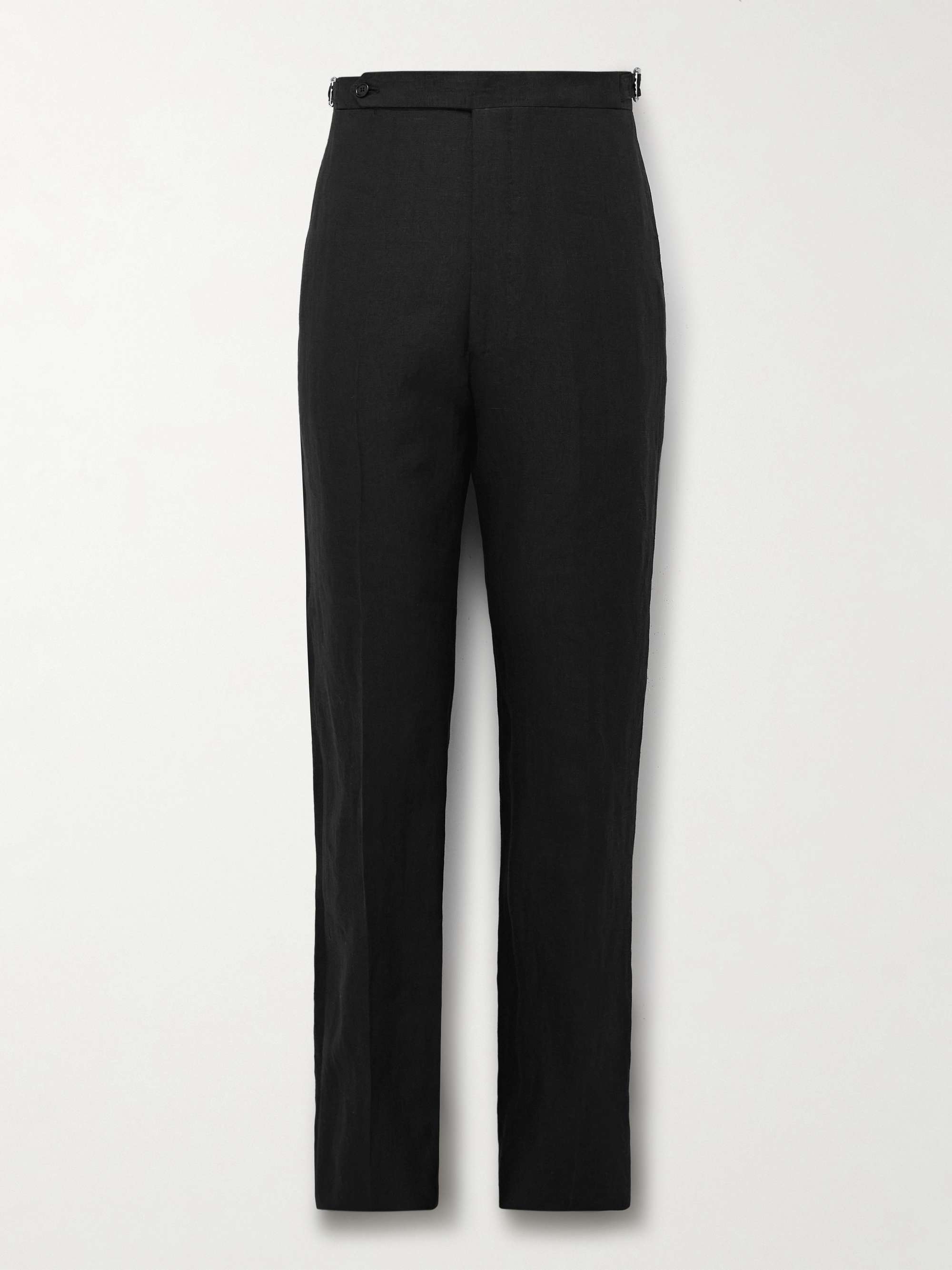 Slim-Fit Linen Tuxedo Trousers view