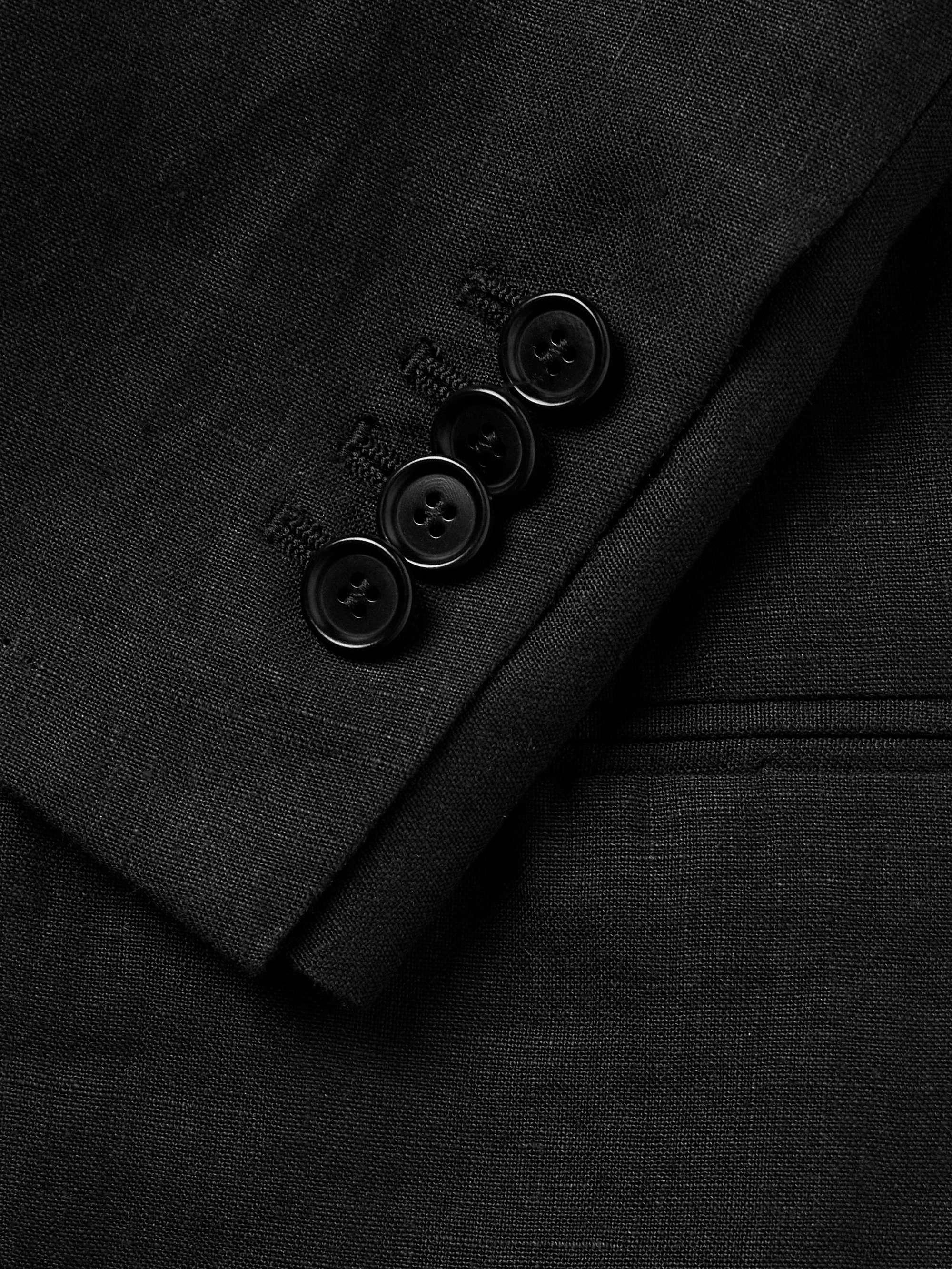 Cantone Shawl-Collar Double-Breasted Linen Tuxedo Jacket view