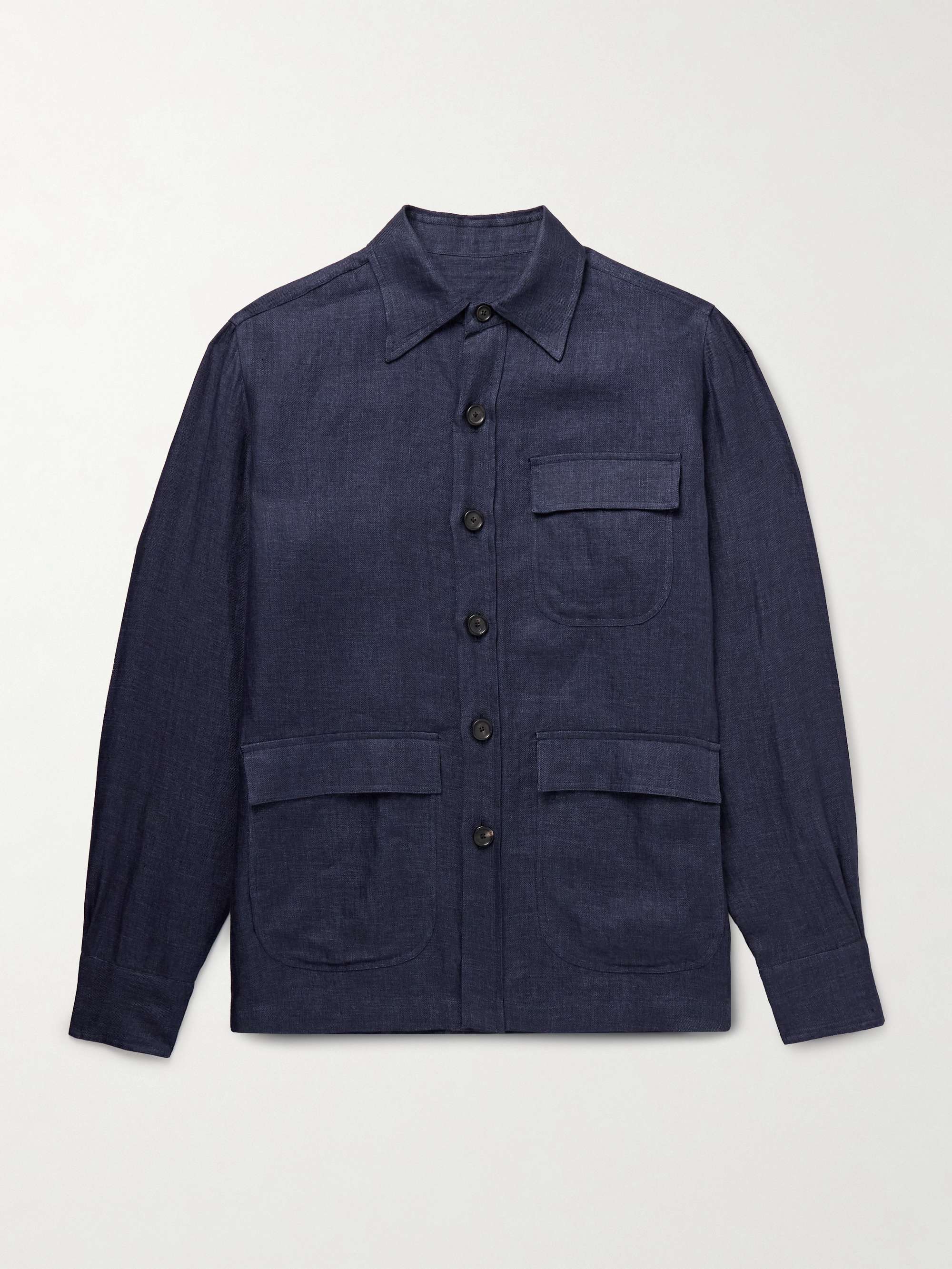 Linen-Twill Overshirt view
