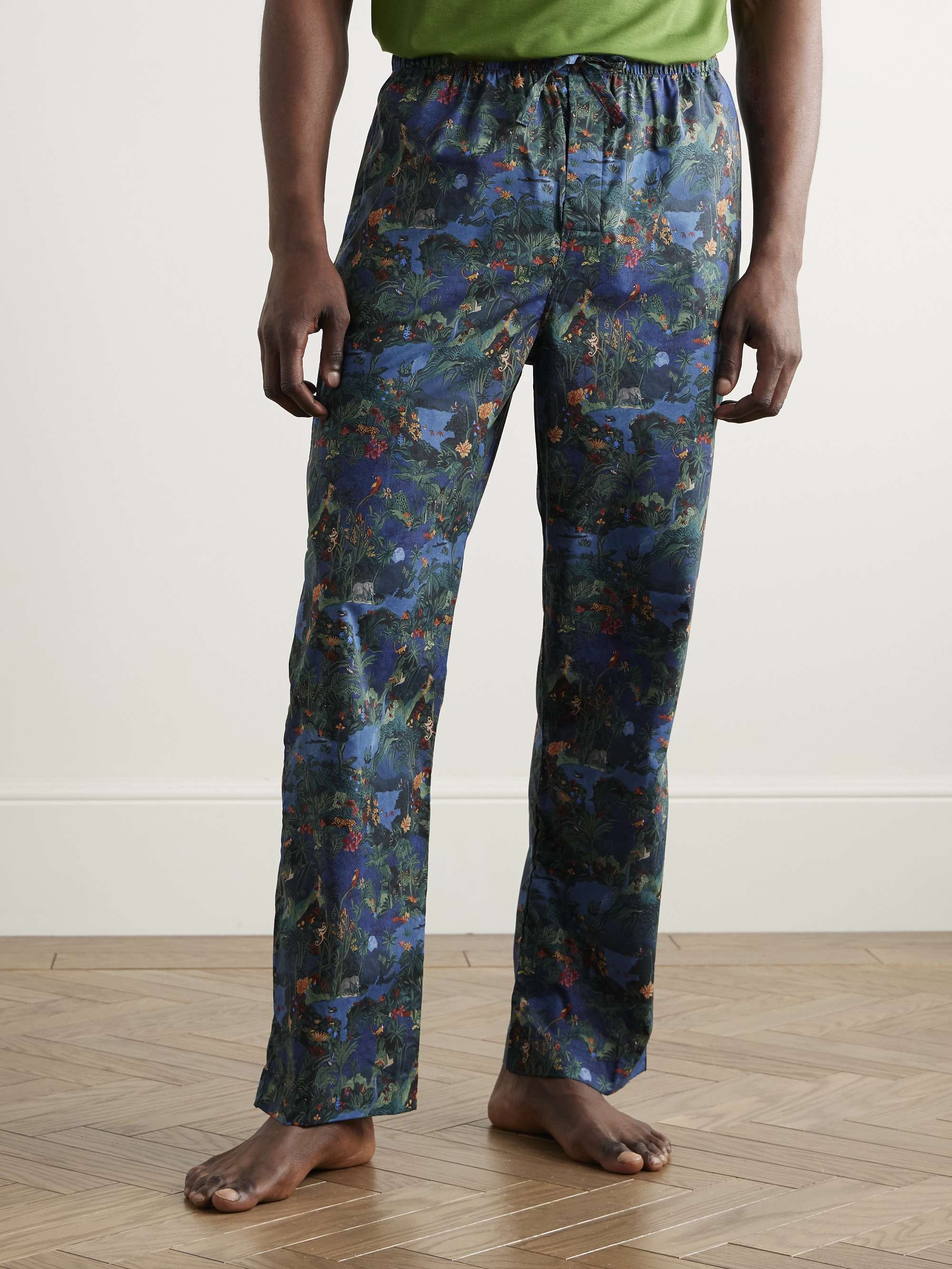 Printed Cotton-Batiste Pyjama Trousers view
