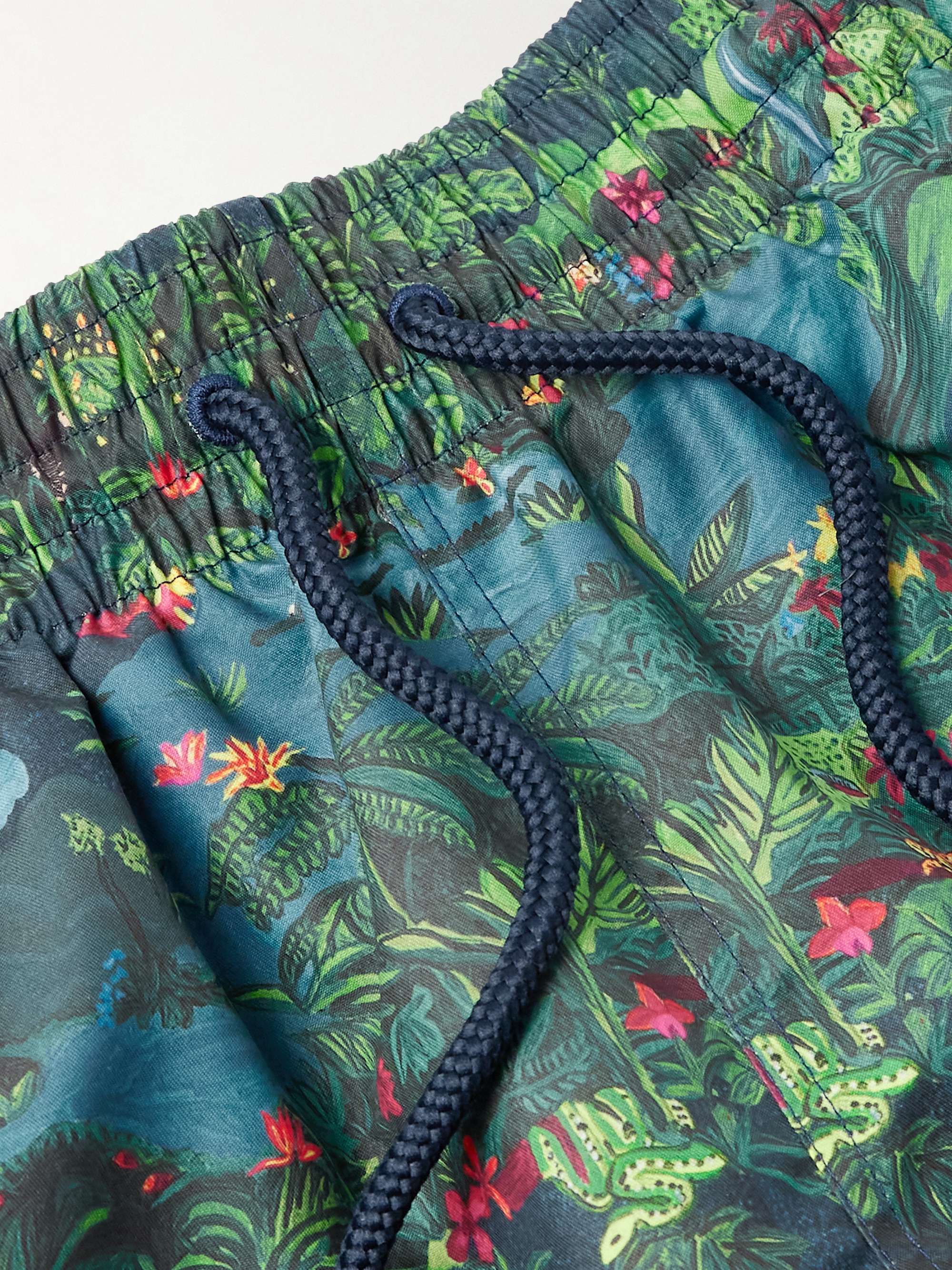 Maui Straight-Leg Mid-Length Printed Swim Shorts view