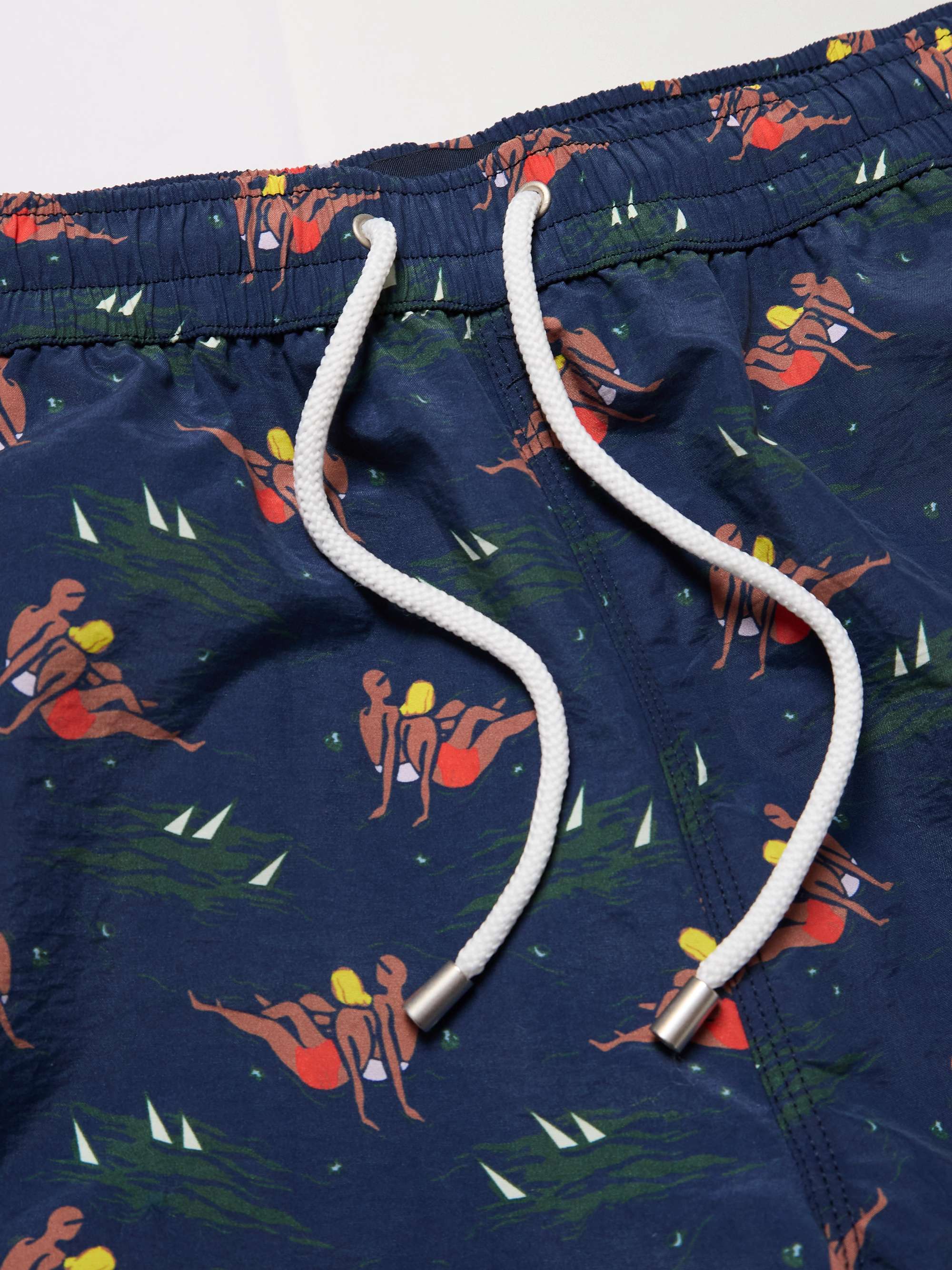 Bathers Straight-Leg Mid-Length Printed Swim Shorts view