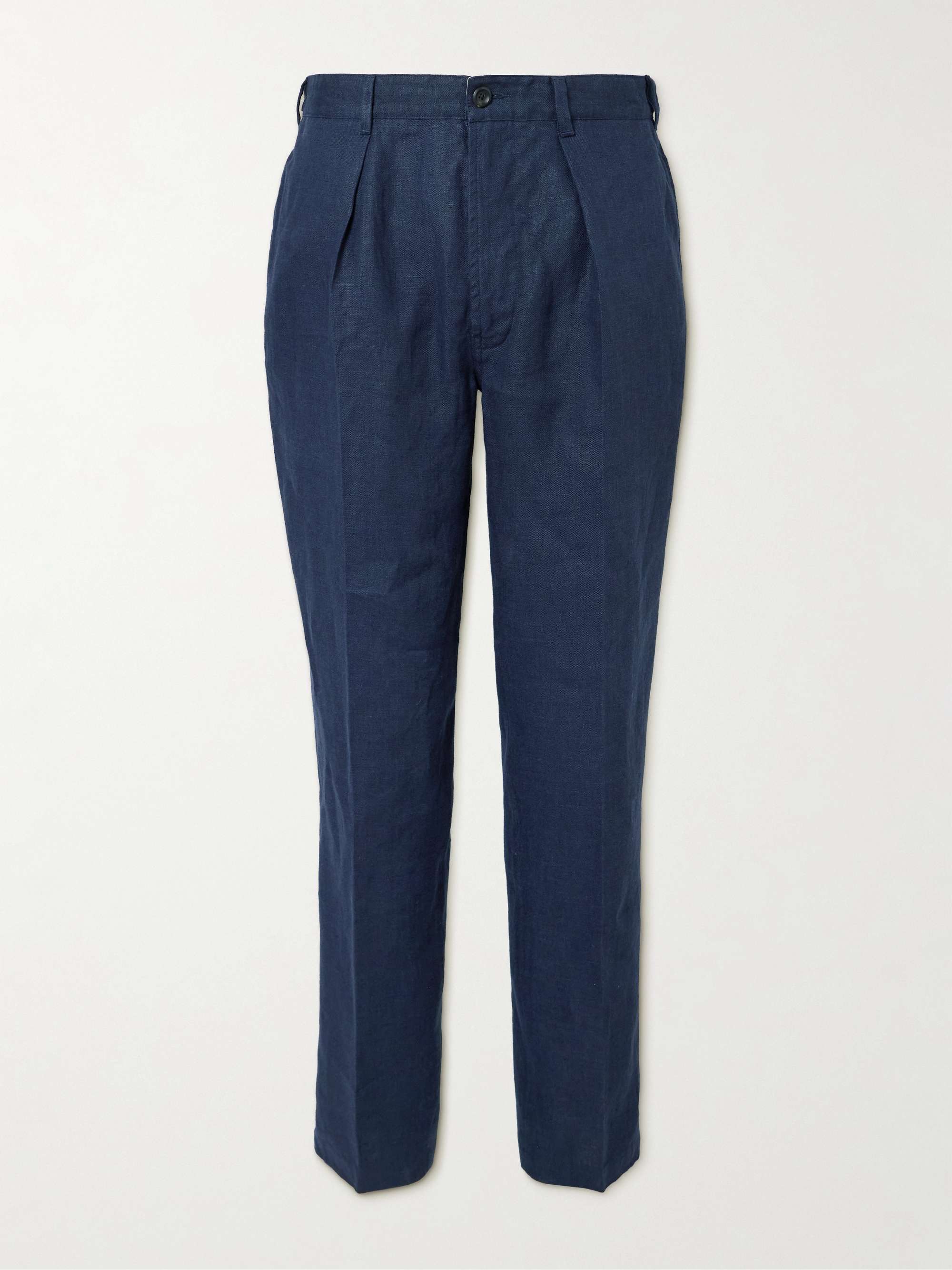 Games Tapered Pleated Linen Trousers view