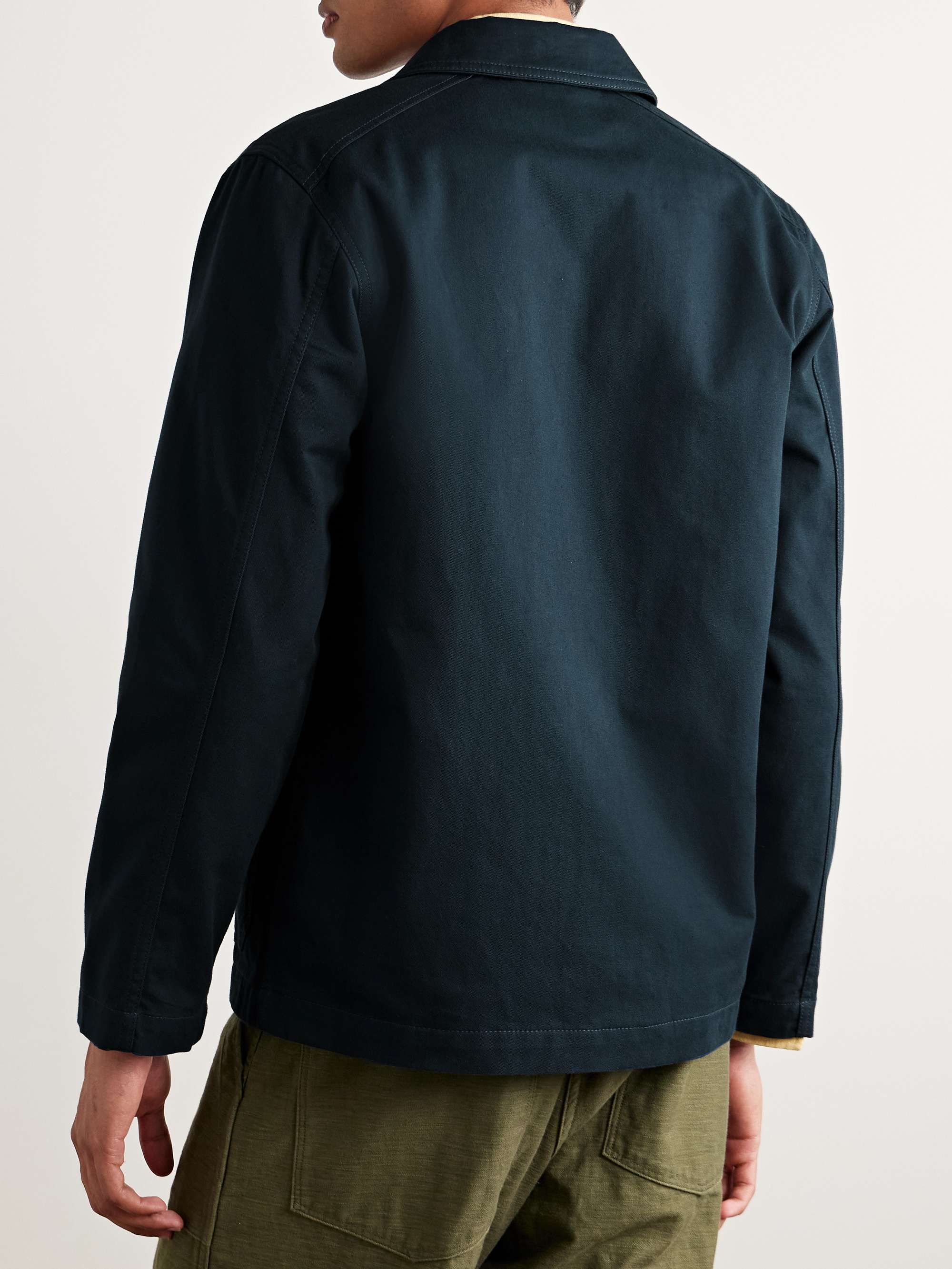 Double-Breasted Cotton-Twill Chore Jacket view
