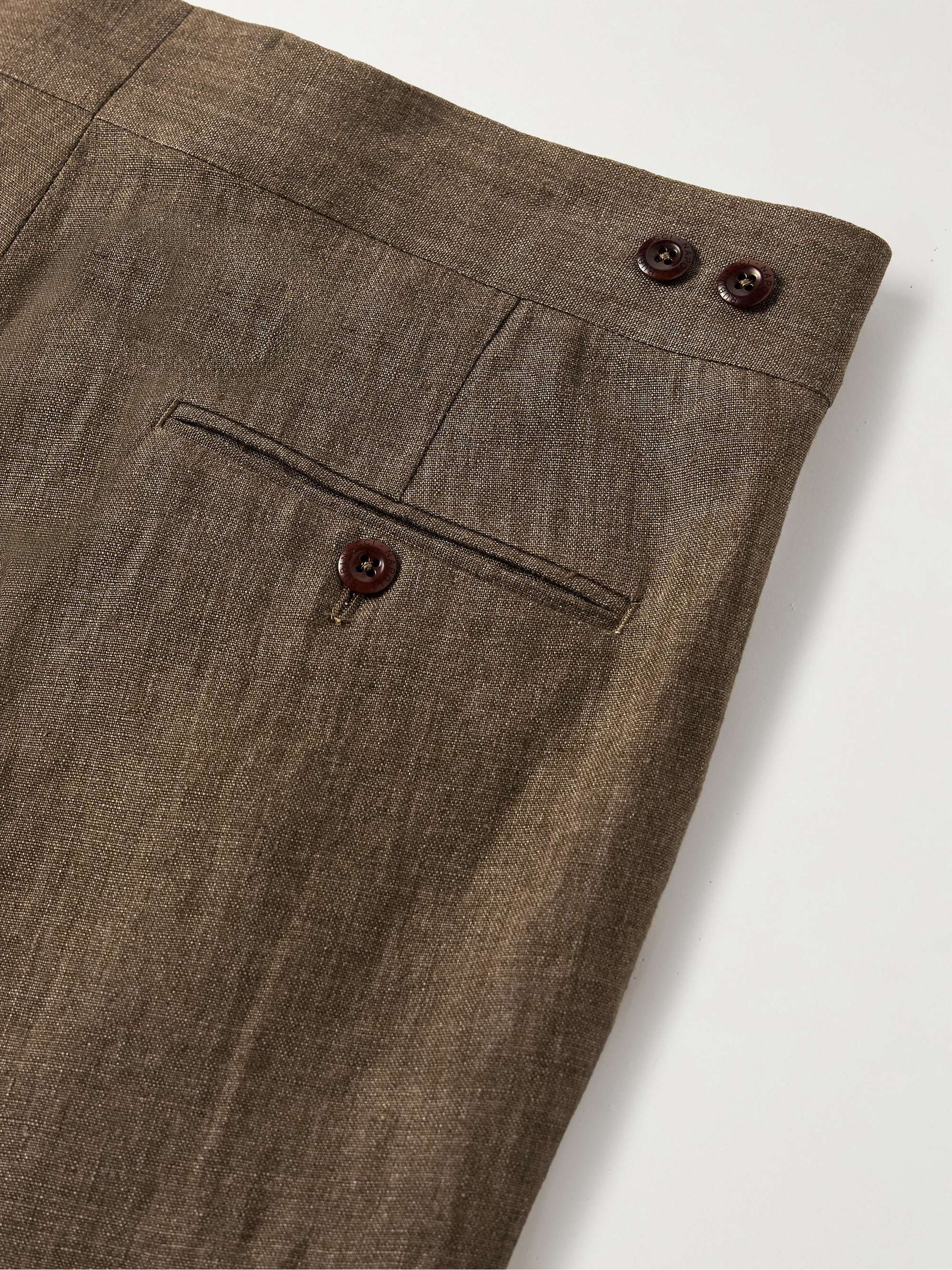 Genny Slim-Fit Linen Suit Trousers view