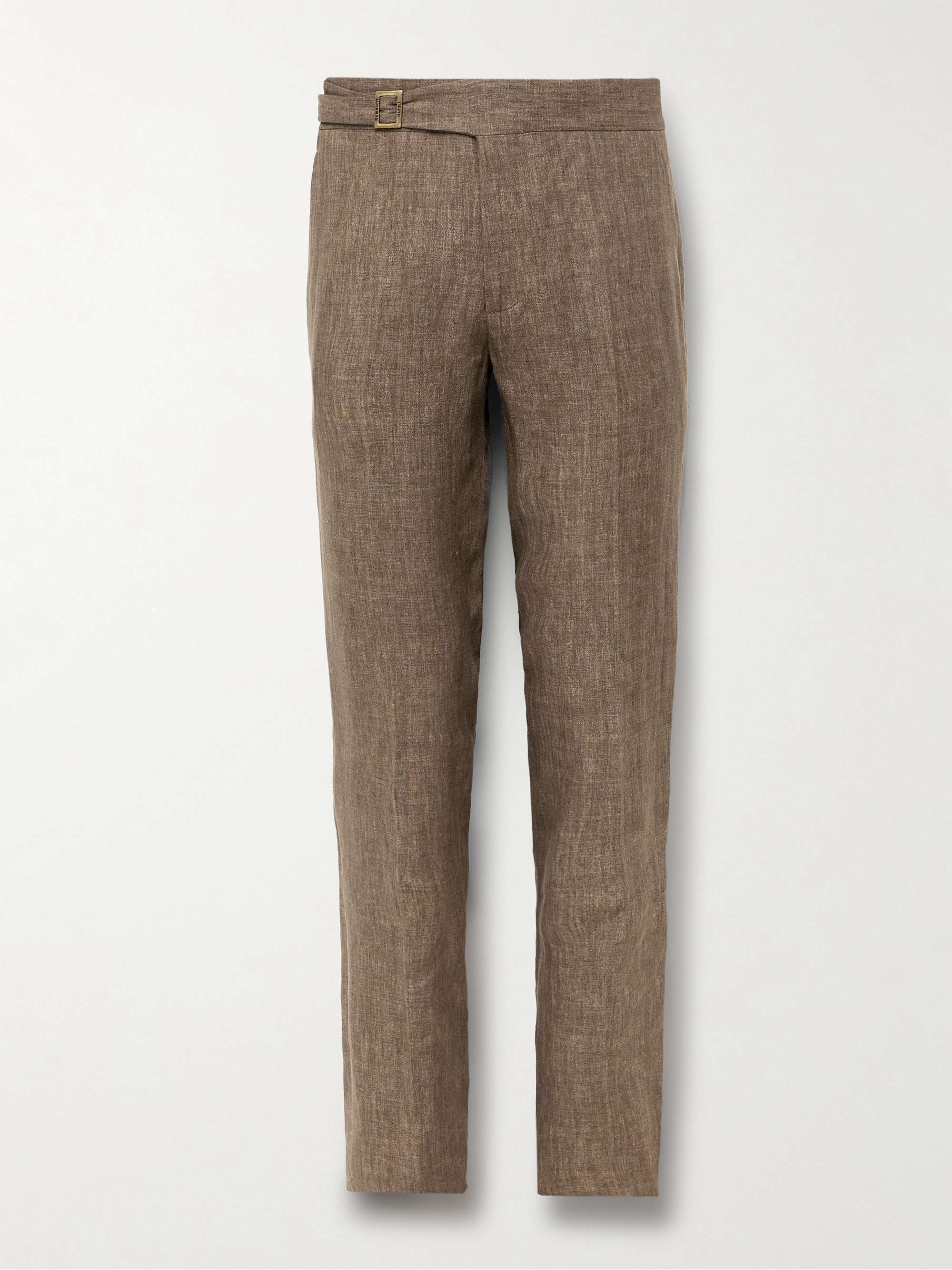 Genny Slim-Fit Linen Suit Trousers view