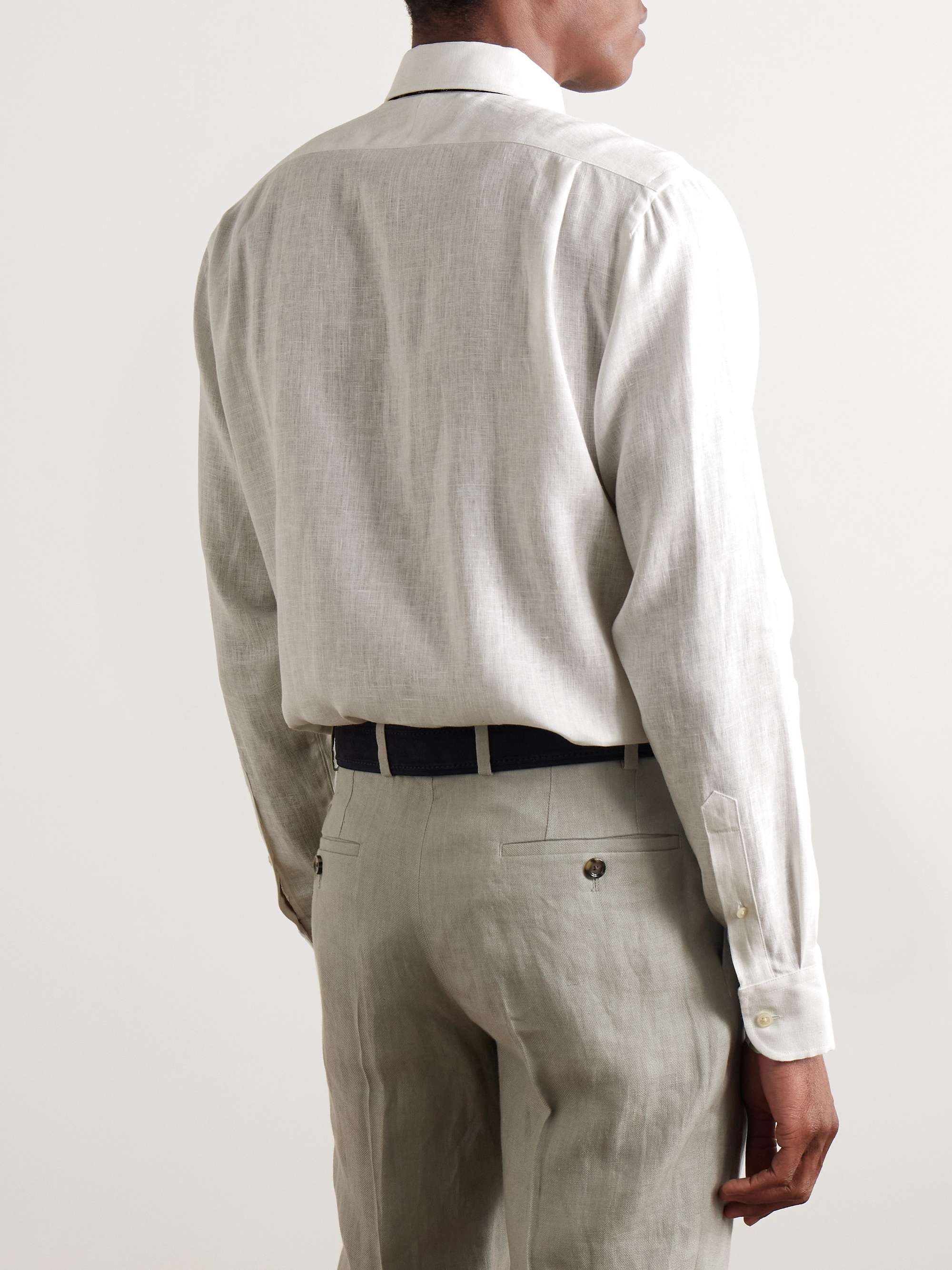 Bridford Cutaway-Collar Linen Shirt view
