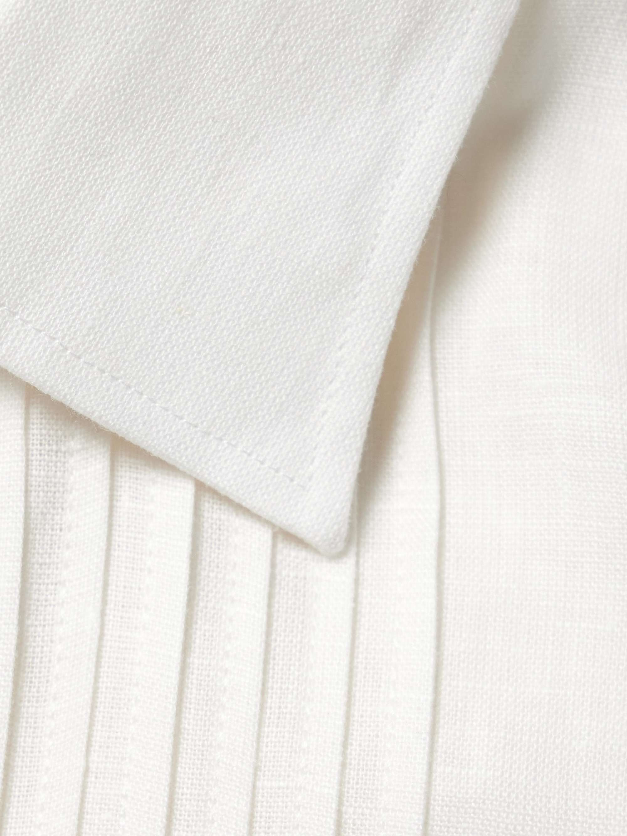 Pintucked Linen Tuxedo Shirt view