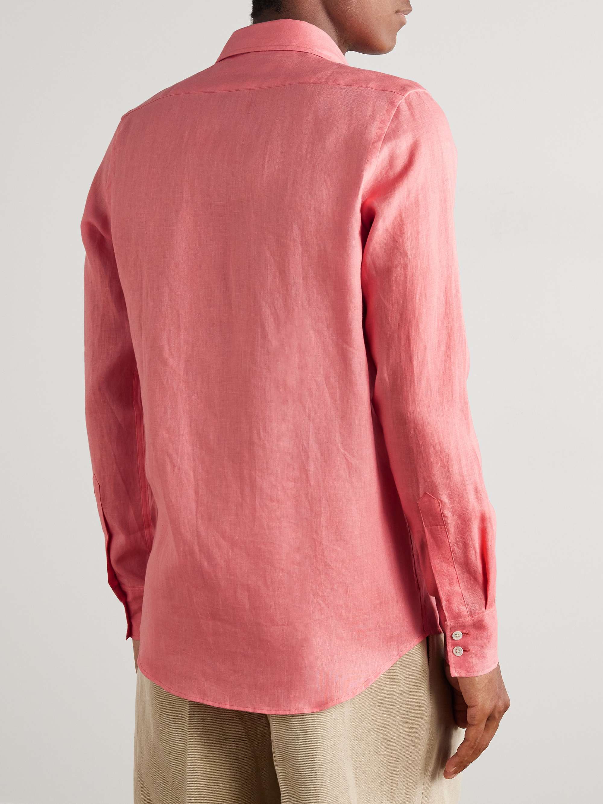 Slim-Fit Linen Shirt view