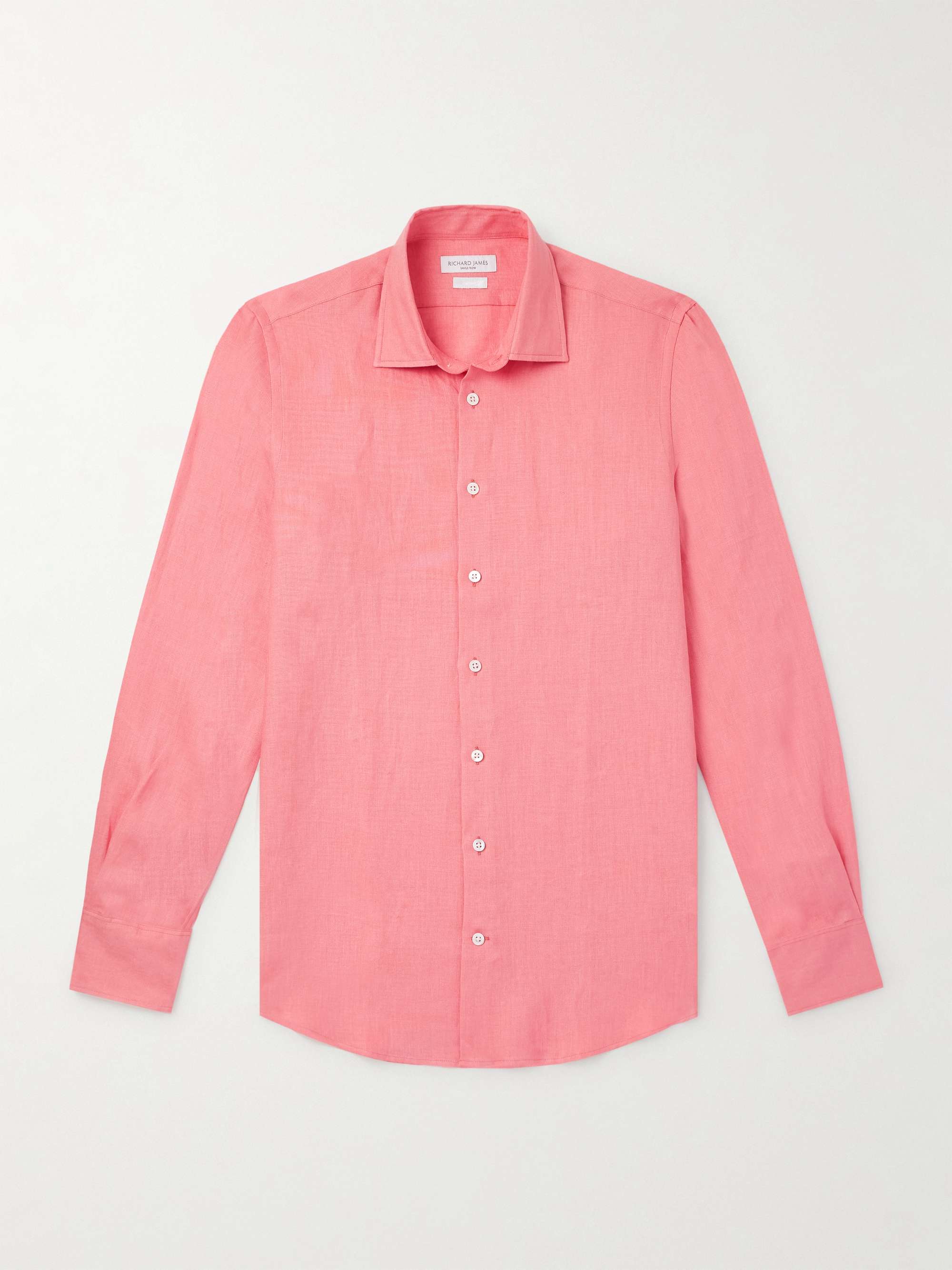 Slim-Fit Linen Shirt view