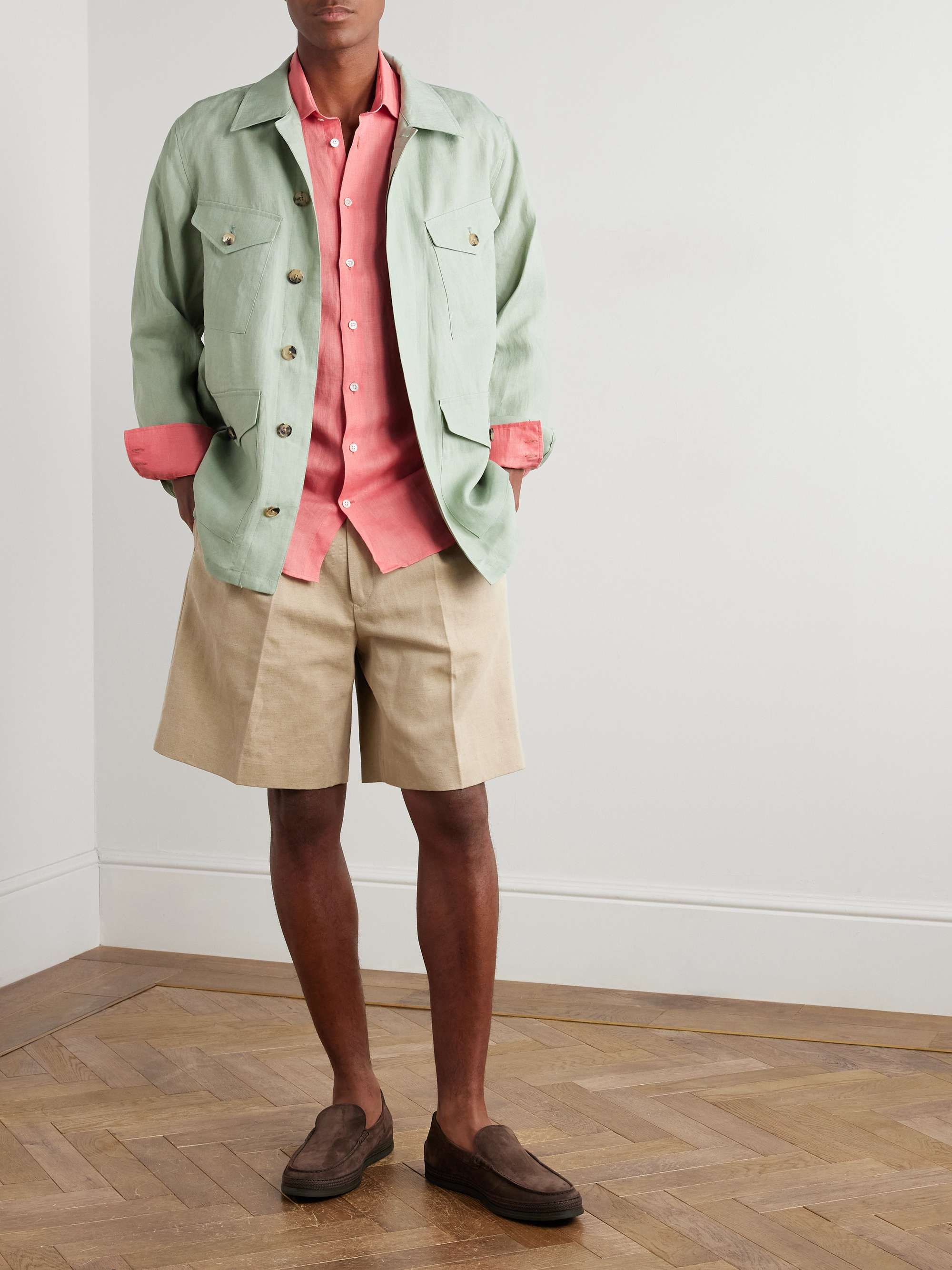 Slim-Fit Linen Shirt view