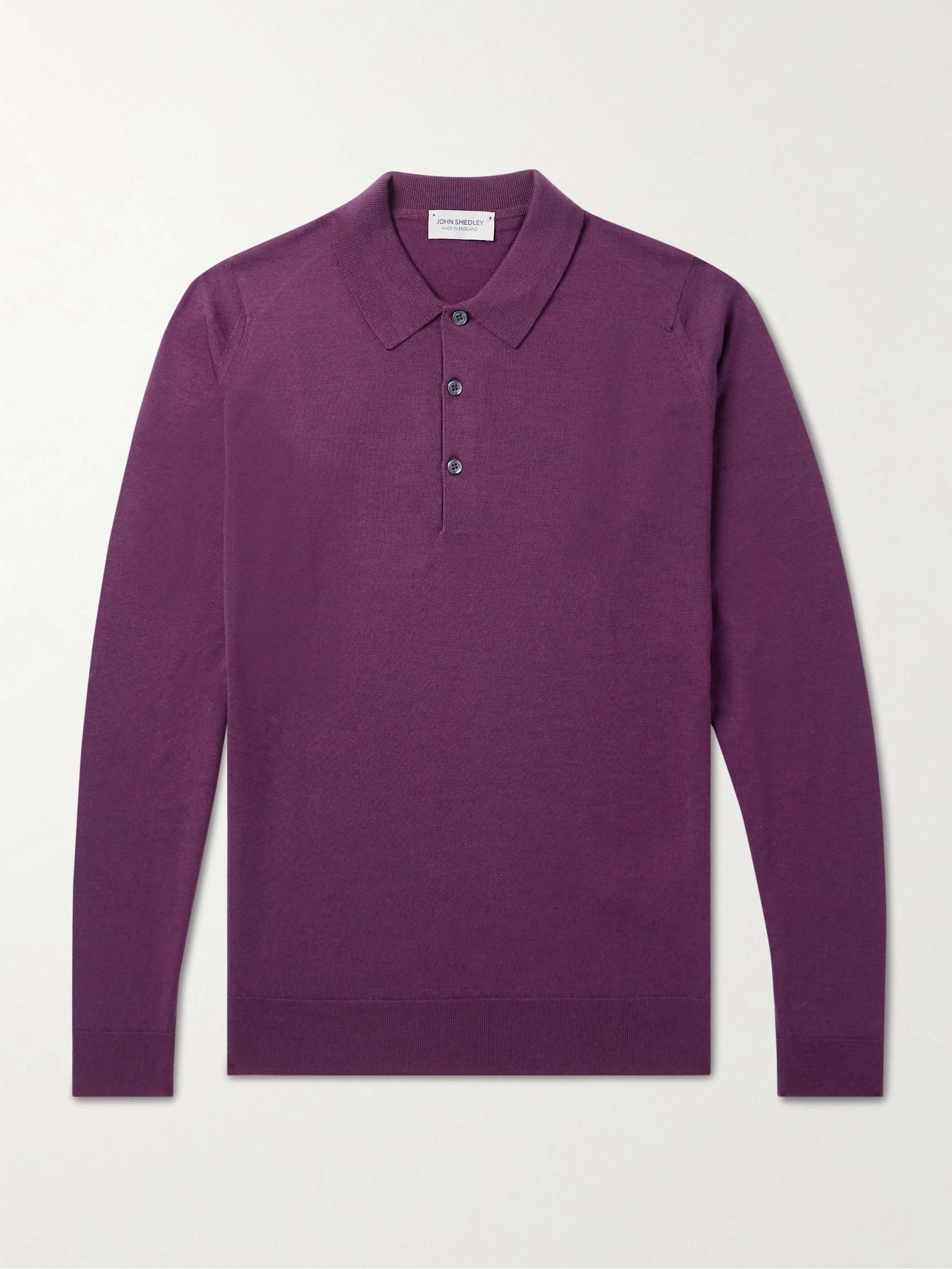 Belper Slim-Fit Merino Wool Polo Shirt view