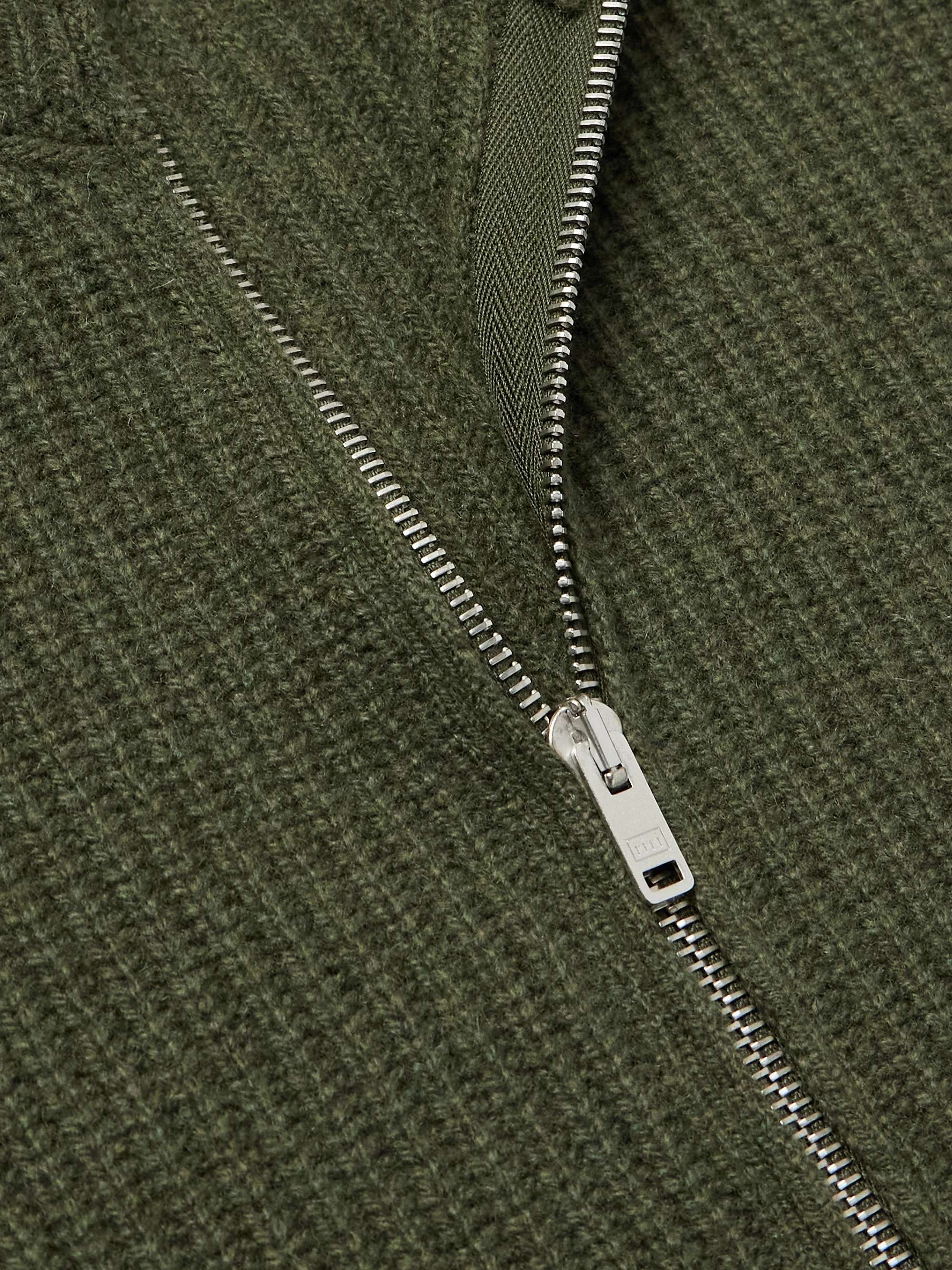 Ribbed Recycled-Cashmere and Merino-Wool Blend Cardigan view