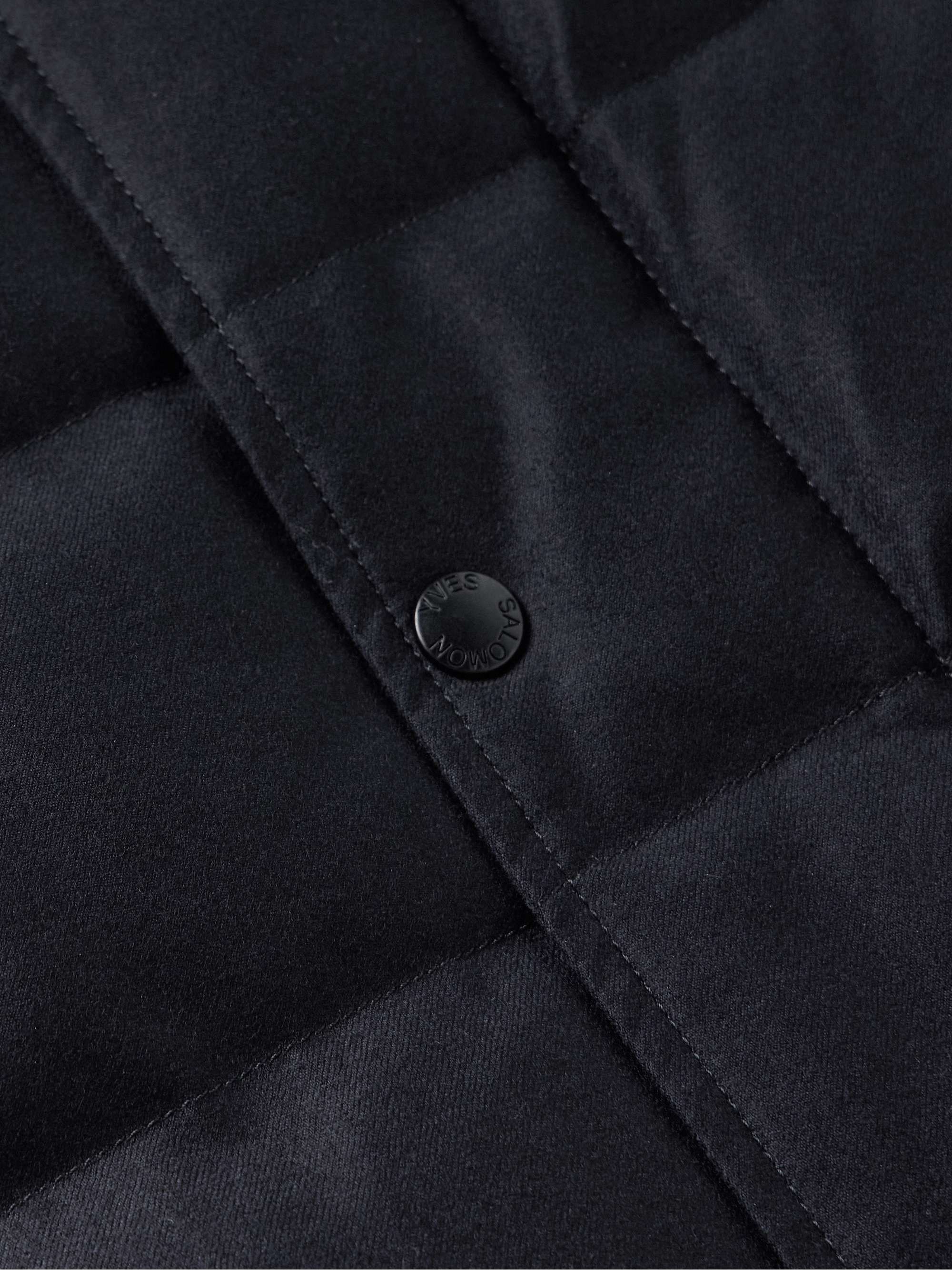 Quilted Green Storm System® Wool and Silk-Blend Twill Down Jacket view