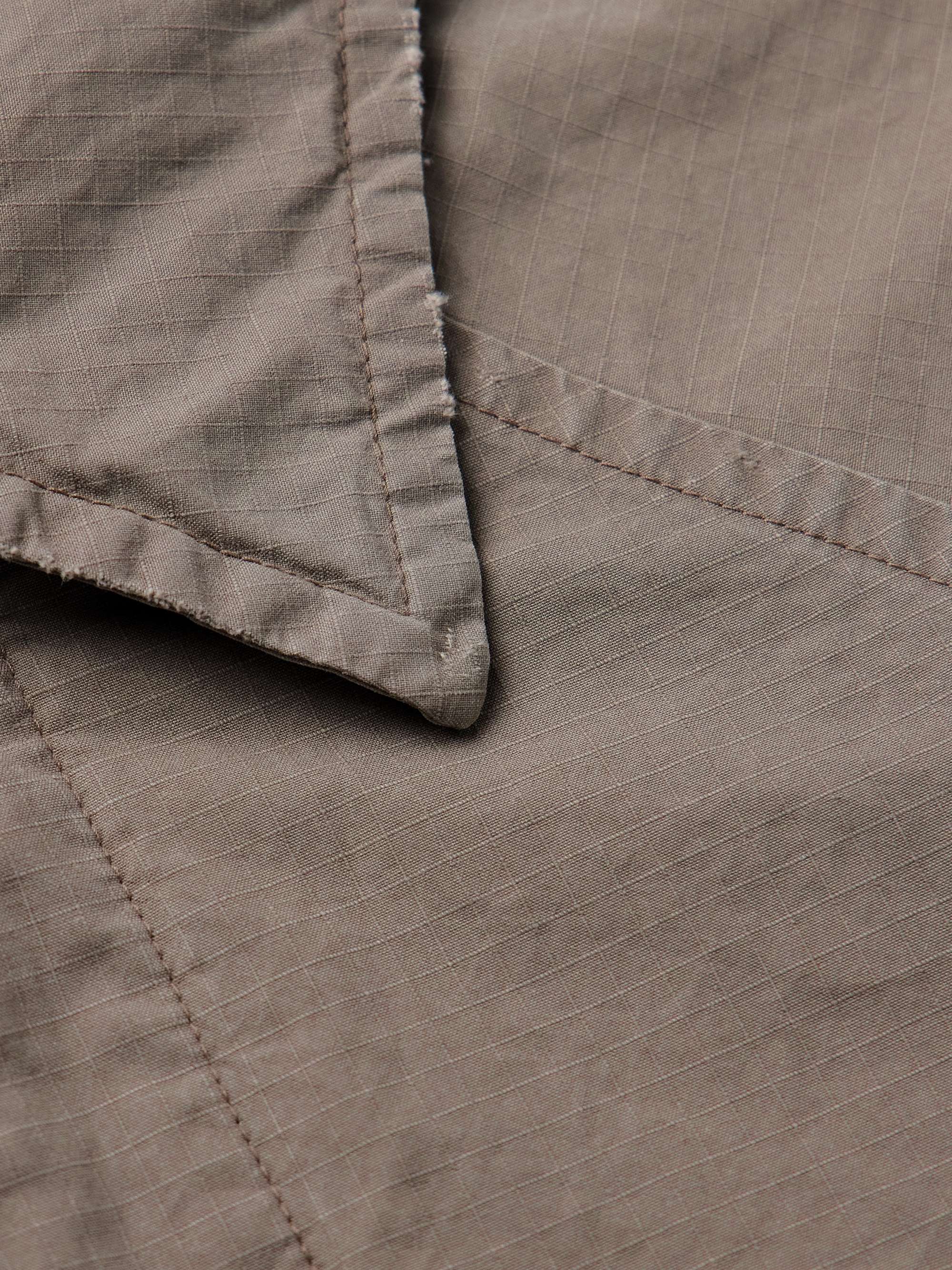 Oversized Distressed Cotton-Ripstop Car Coat view