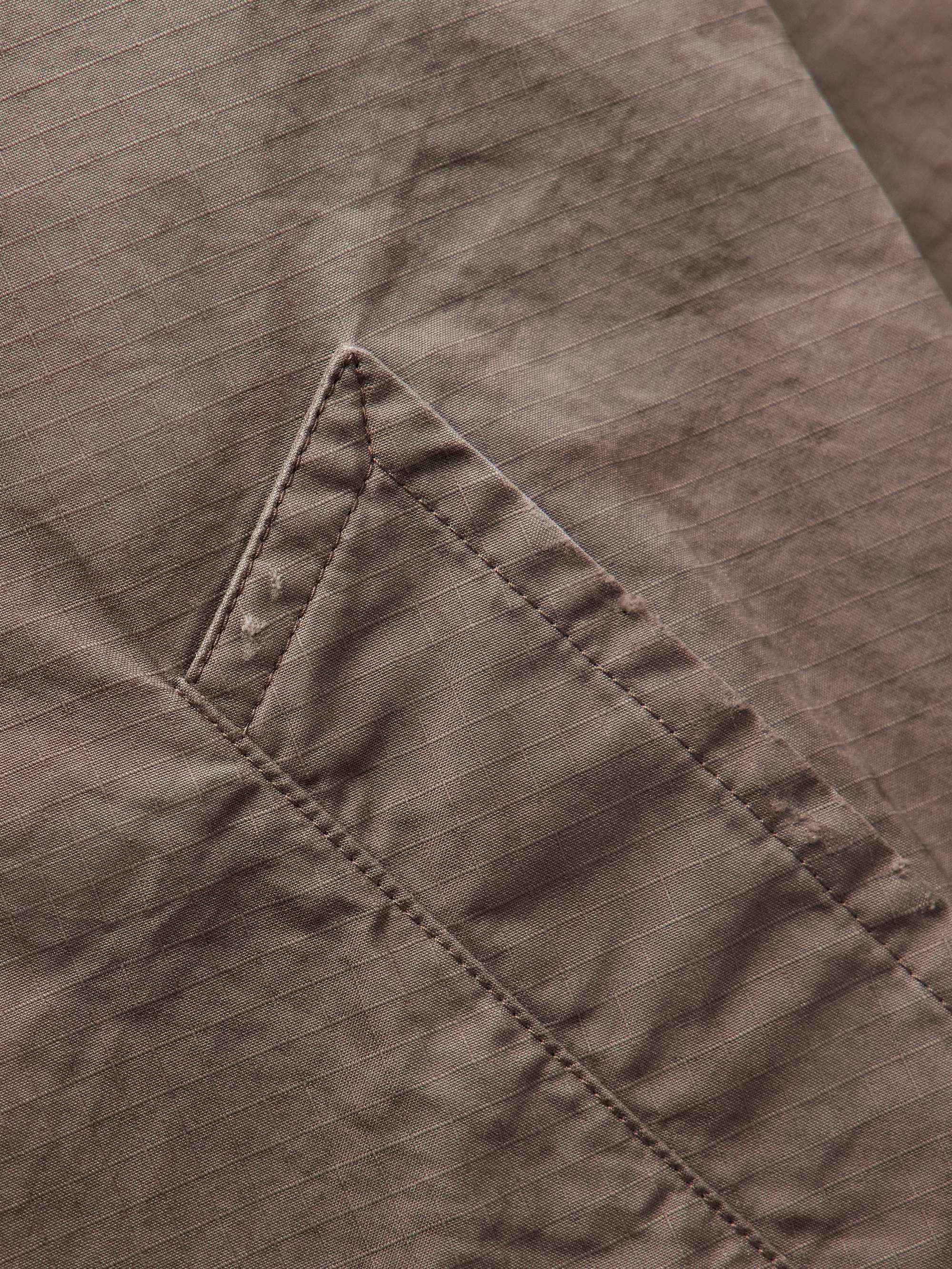 Oversized Distressed Cotton-Ripstop Car Coat view