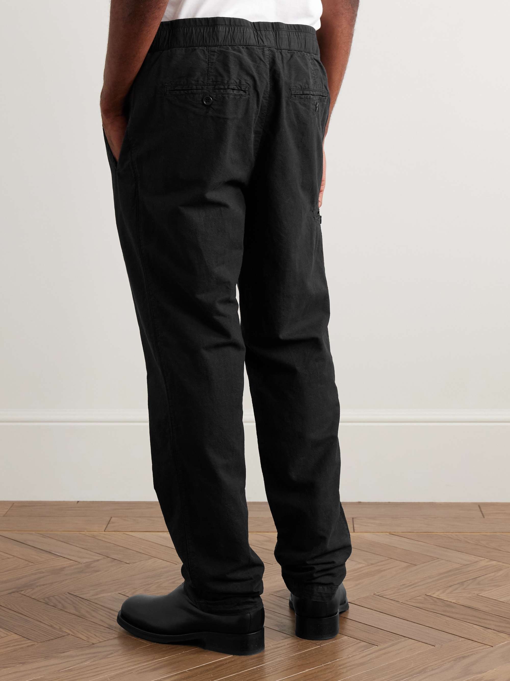 Tapered Garment-Dyed Cotton and Hemp-Blend Trousers view