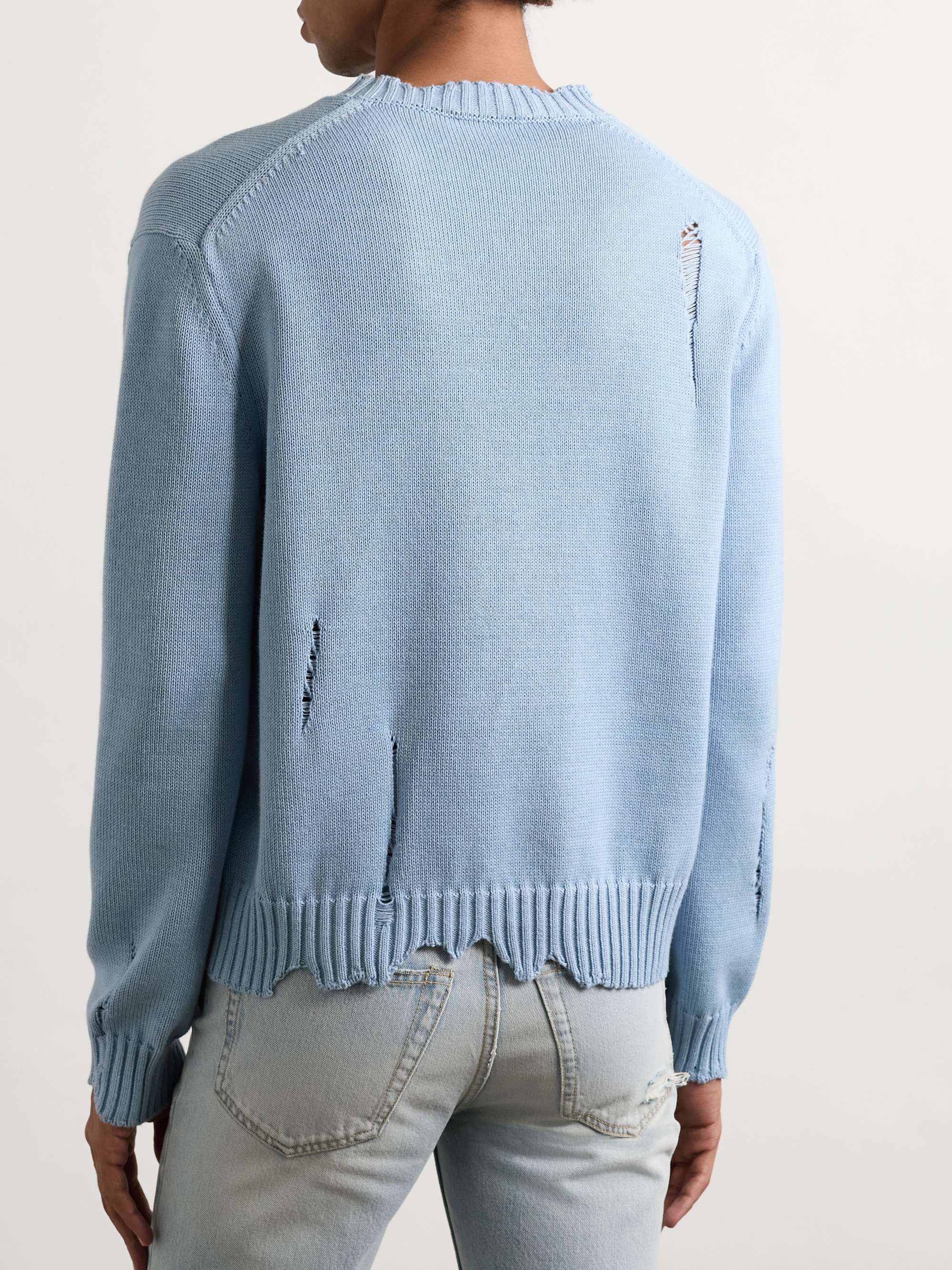 Distressed Cotton Sweater view