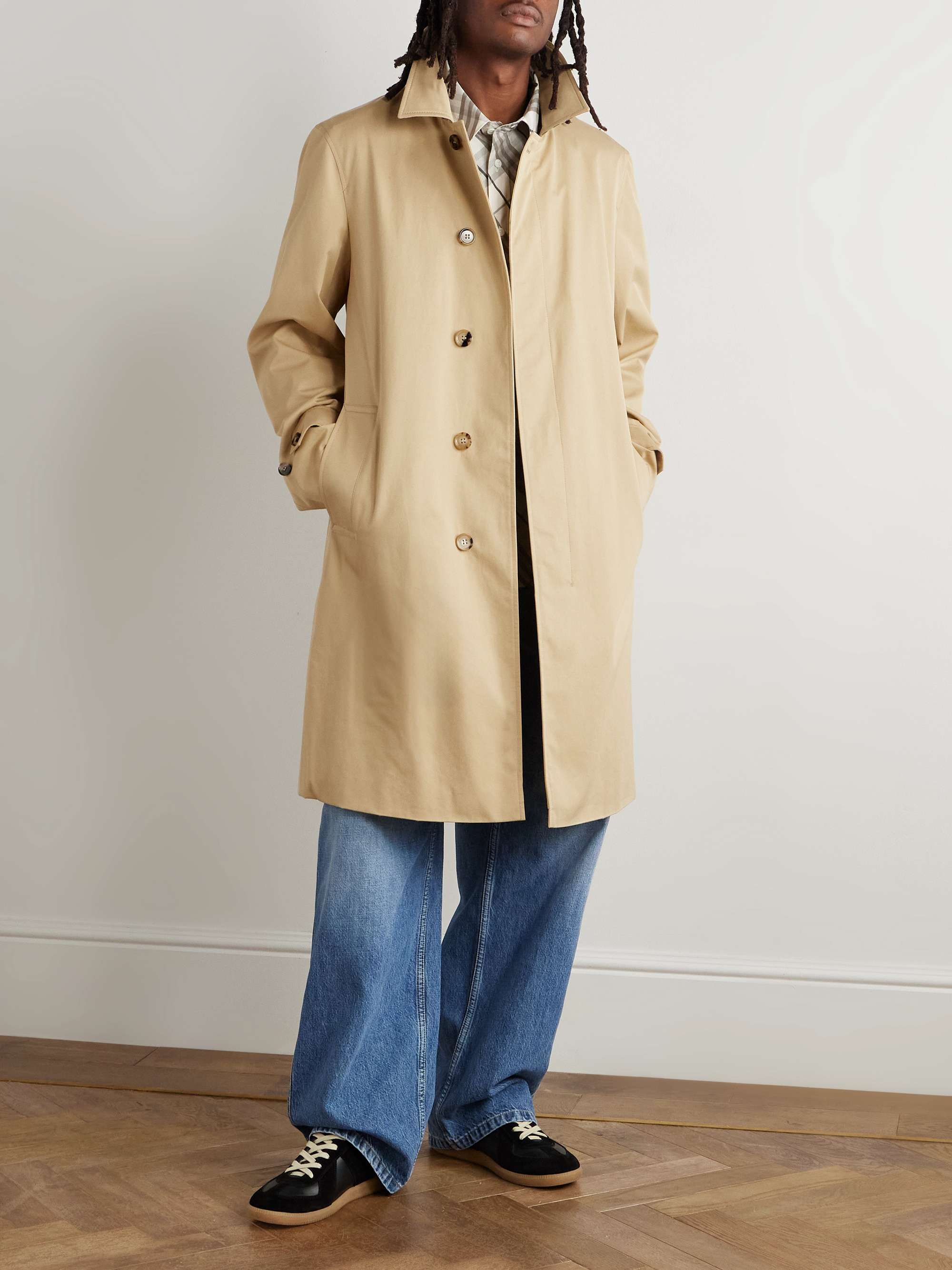 Coated-Cotton Trench Coat view
