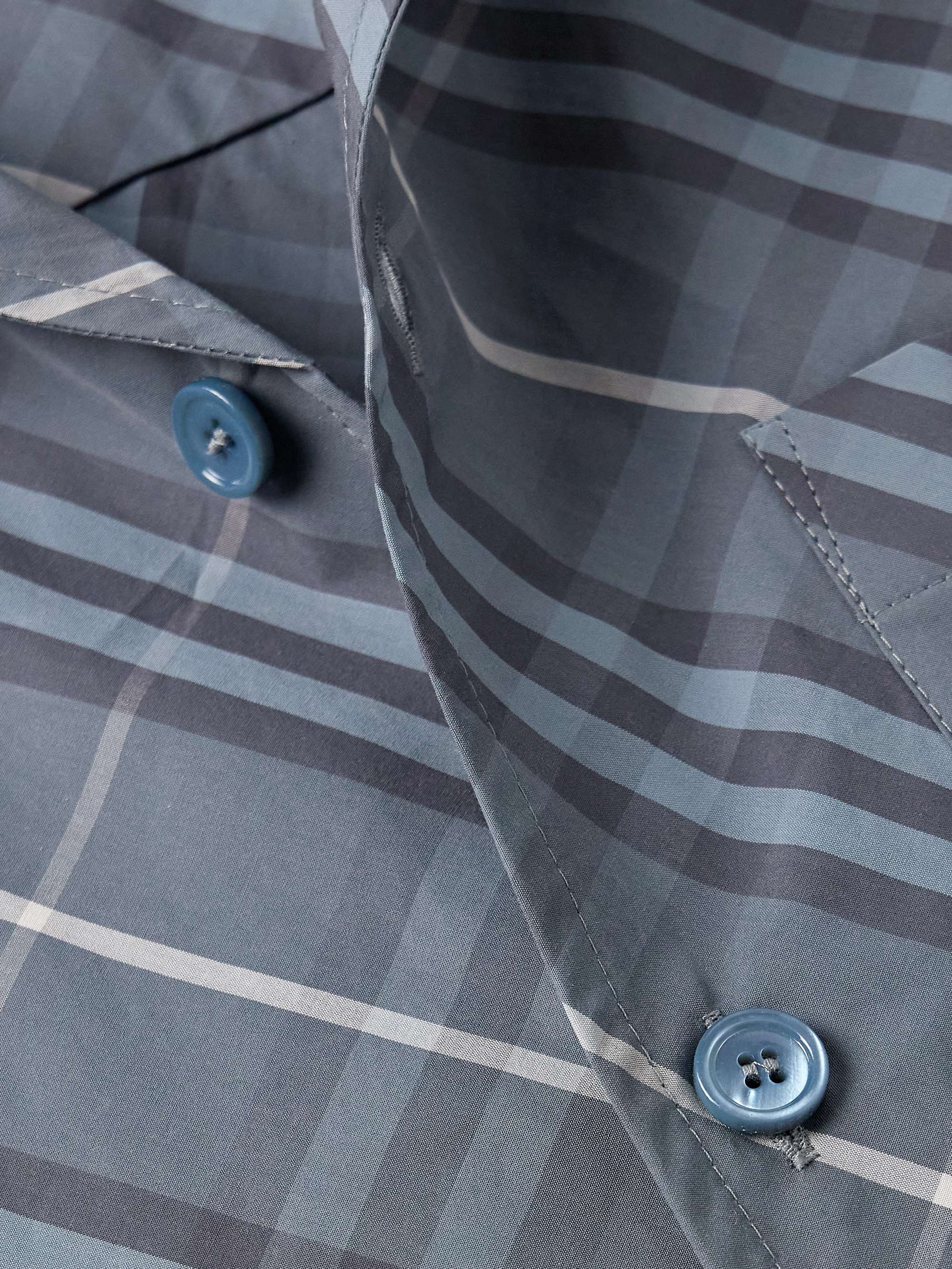 Camp-Collar Checked Cotton-Poplin Shirt view