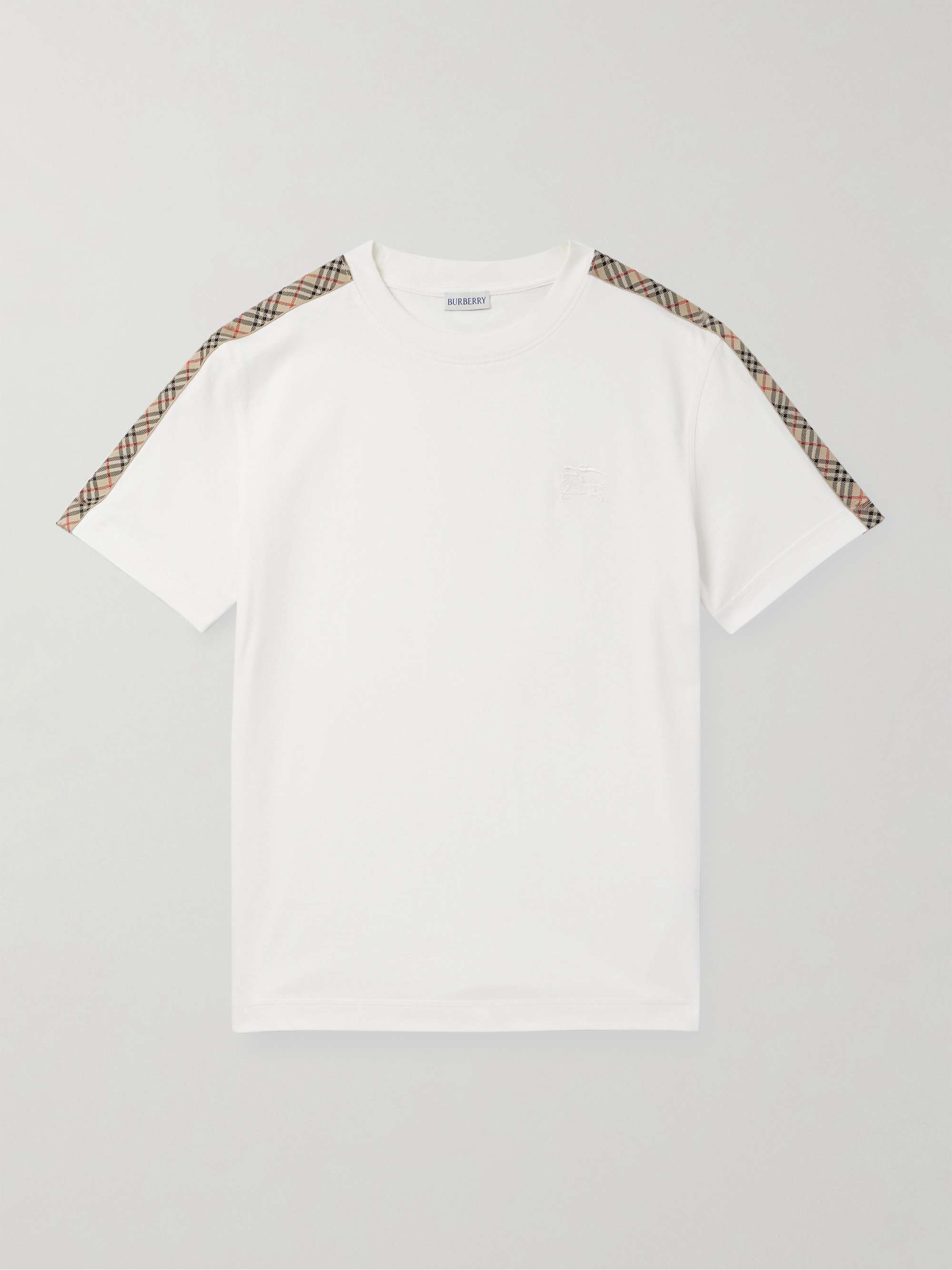 Checked Cotton-Jersey T-Shirt view