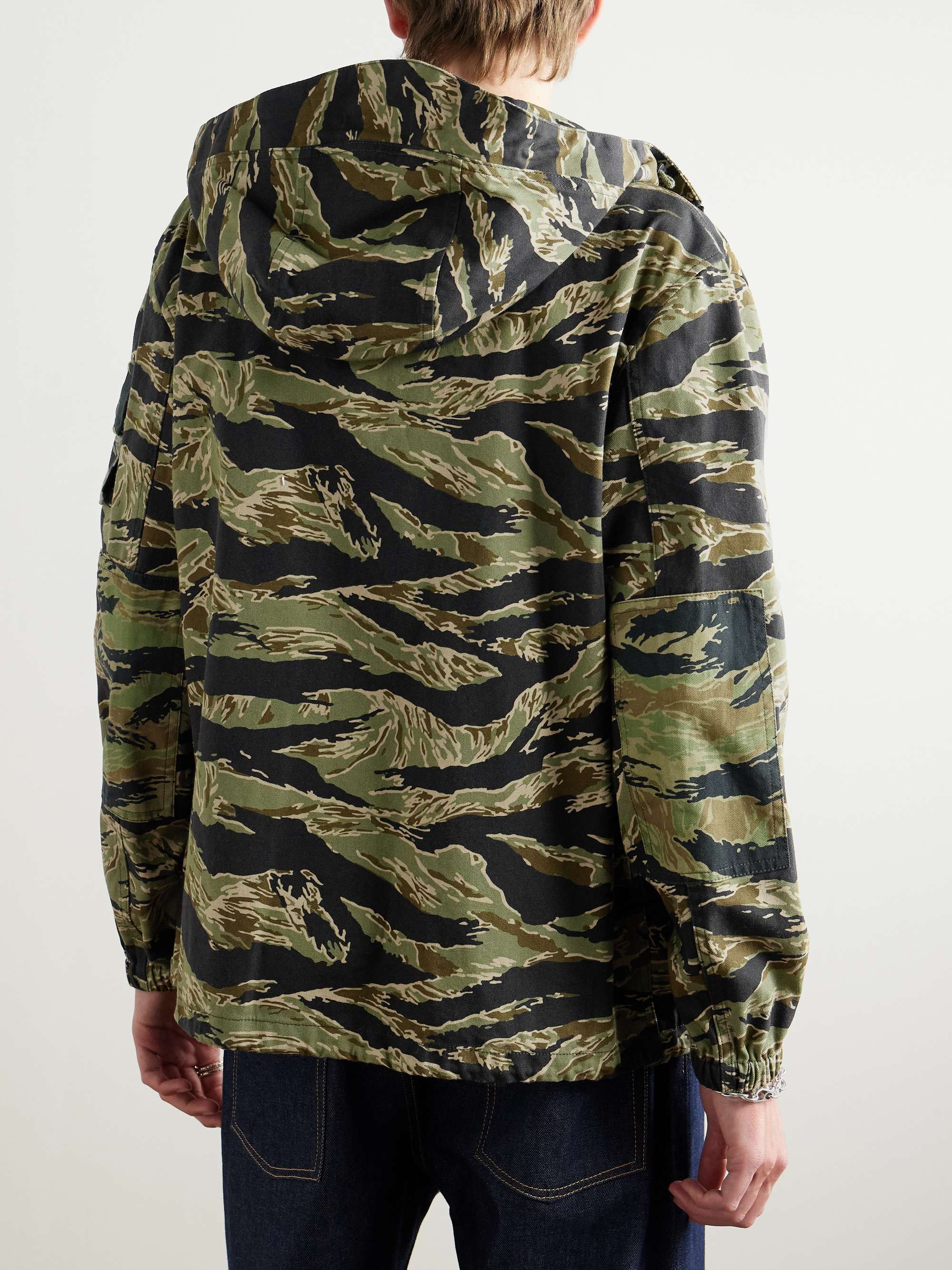Camouflage-Print Cotton-Canvas Hooded Jacket view