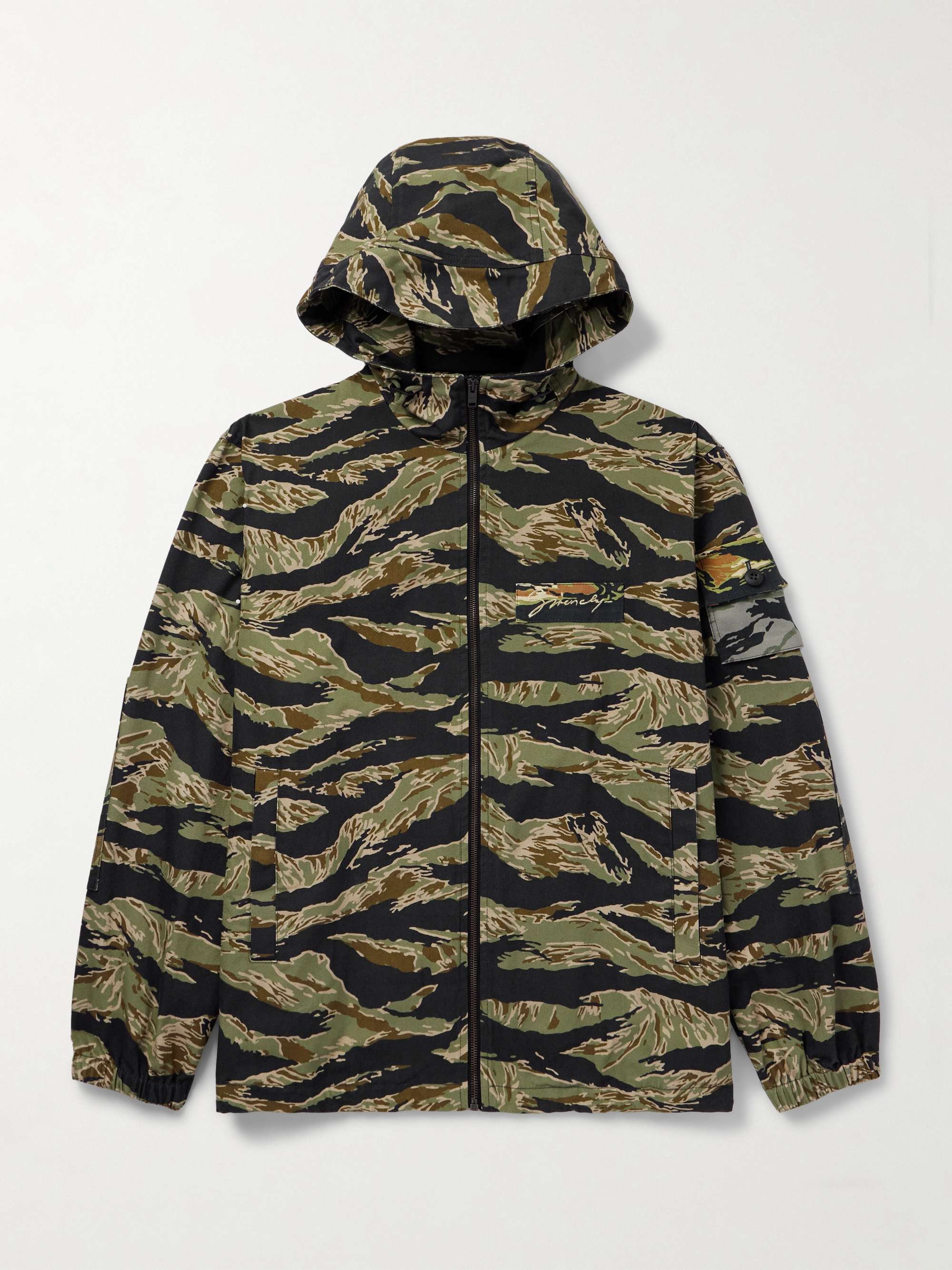 Camouflage-Print Cotton-Canvas Hooded Jacket view