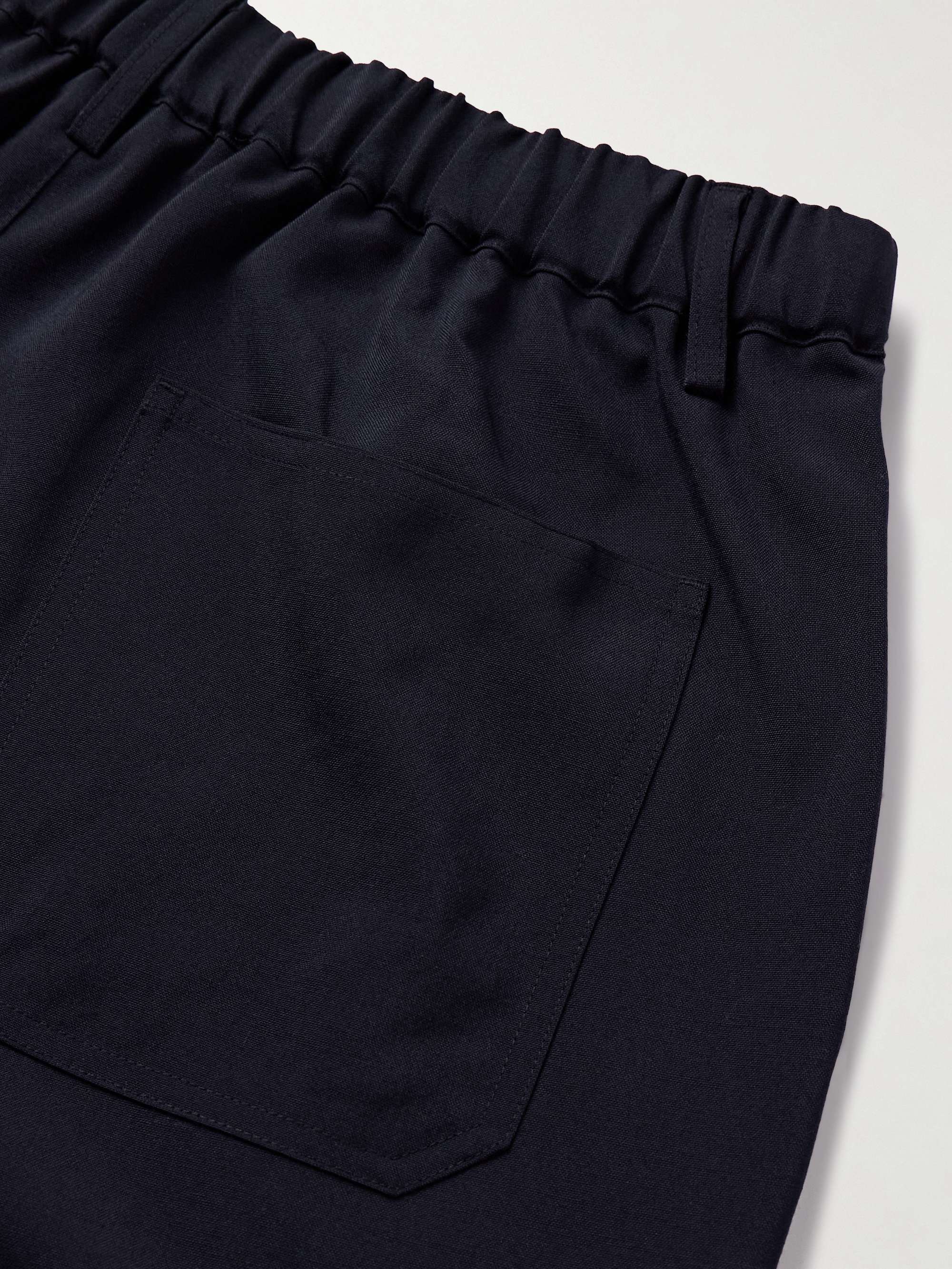 Easy Straight-Leg Wool-Twill Trousers view