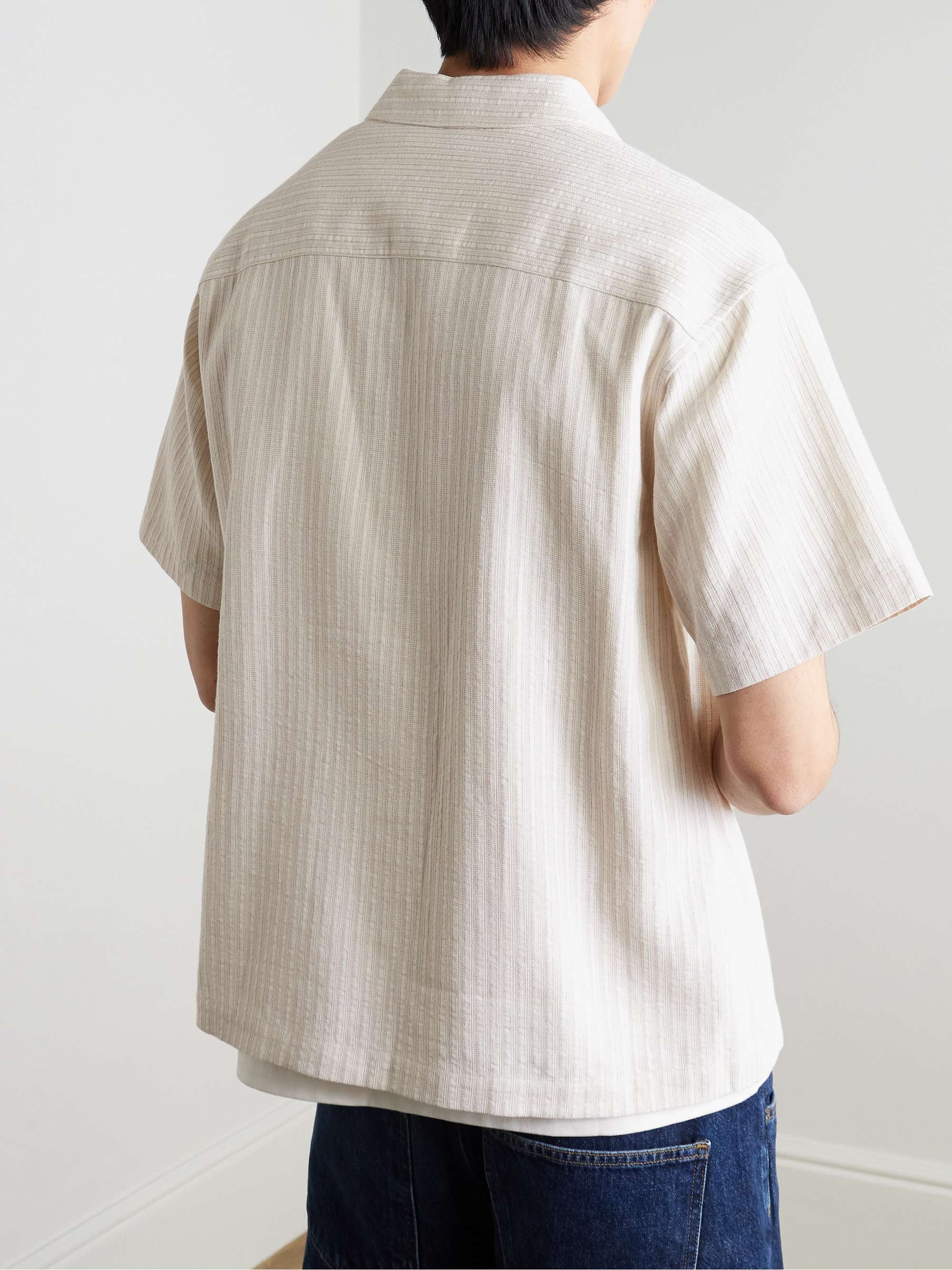 Striped Cotton-Jacquard Shirt view
