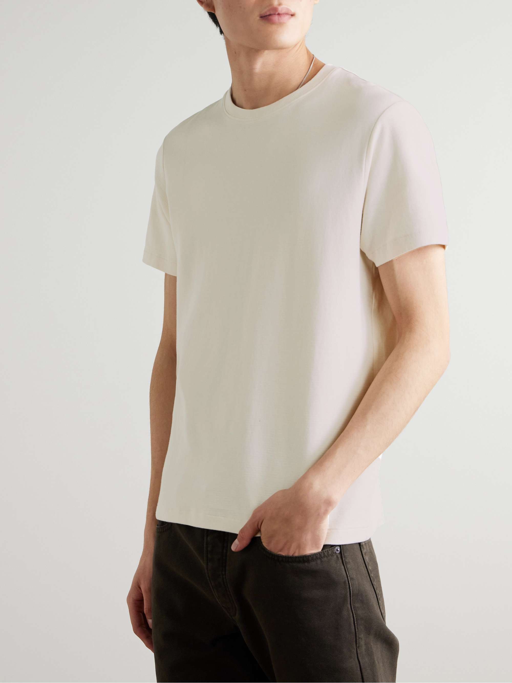 Duo Fold Cotton-Jersey T-Shirt view