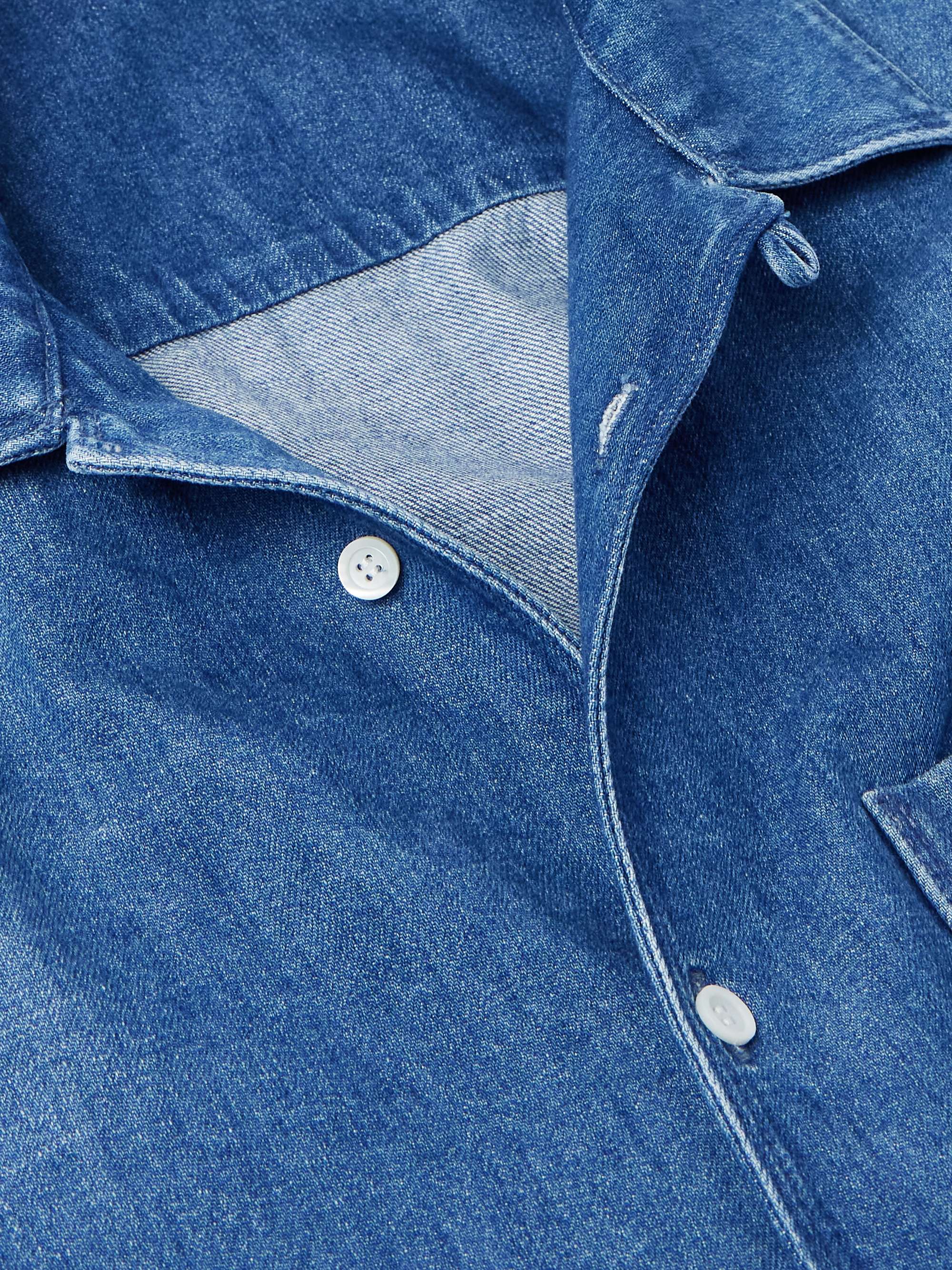 + Paula's Ibiza Logo-Embroidered Denim Shirt view