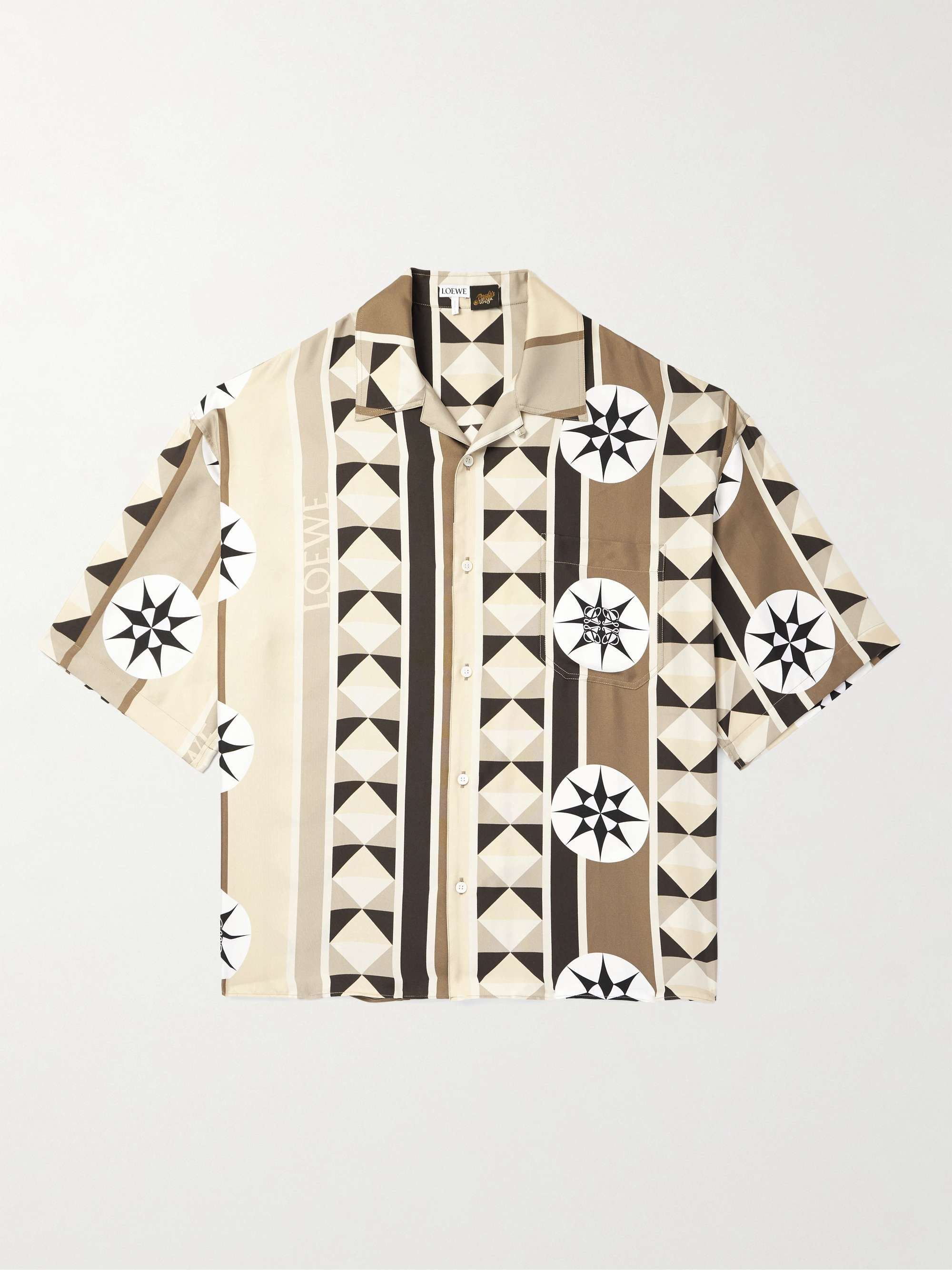+ Paula's Ibiza Oversized Camp-Collar Printed Silk-Twill Shirt view