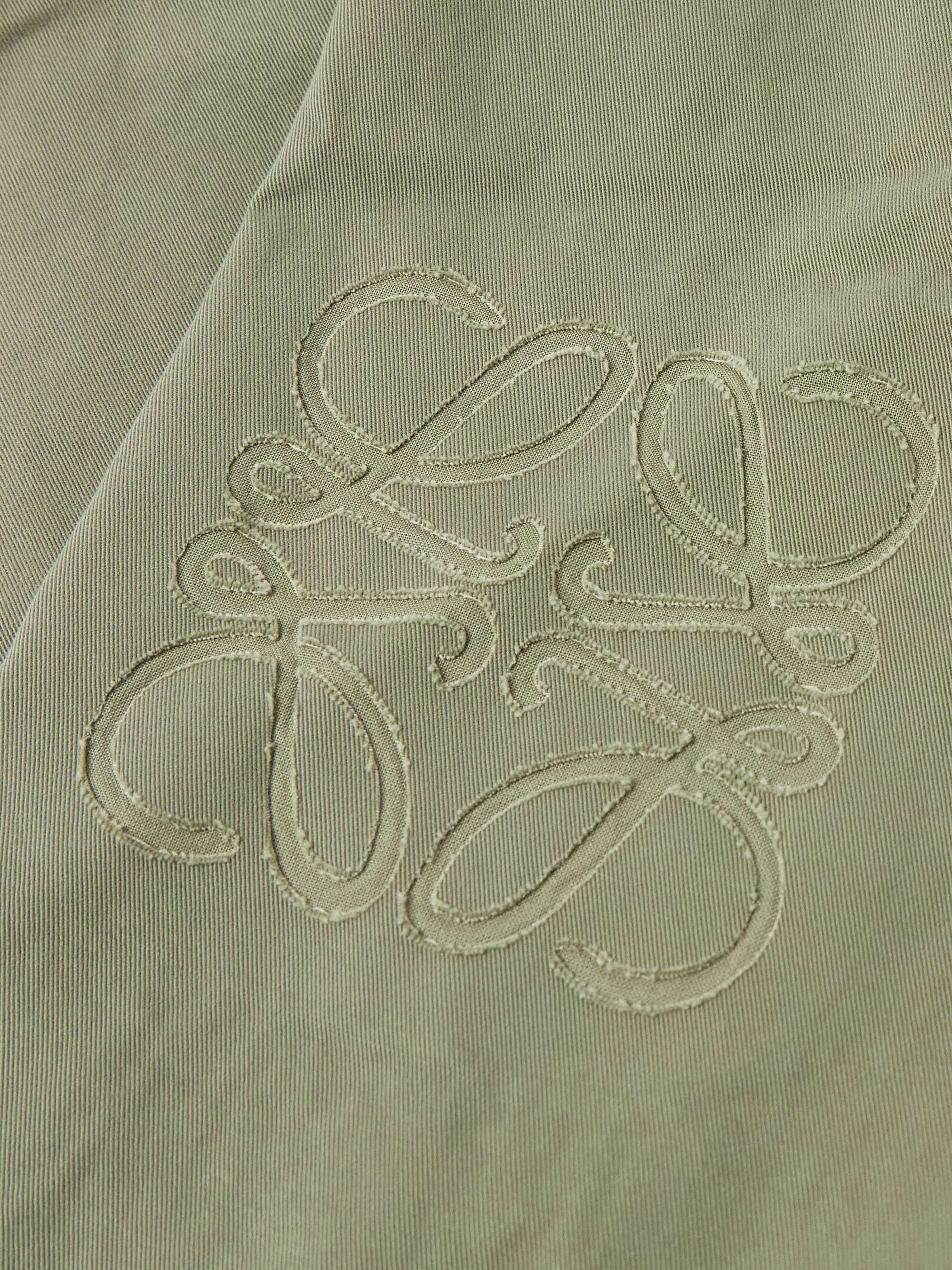 + Paula's Ibiza Anagram Logo-Cutout Cotton-Twill Jacket view