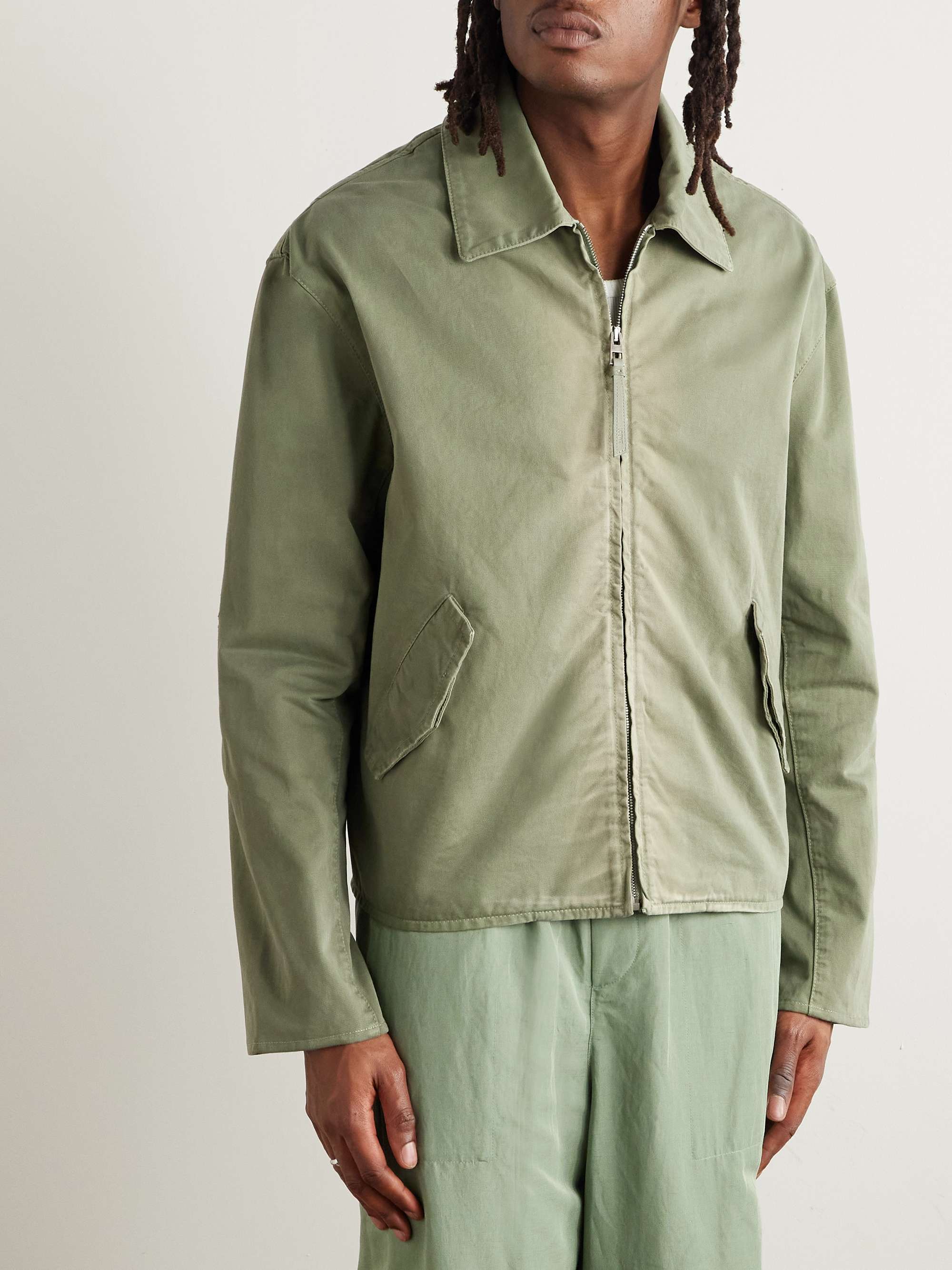 + Paula's Ibiza Anagram Logo-Cutout Cotton-Twill Jacket view