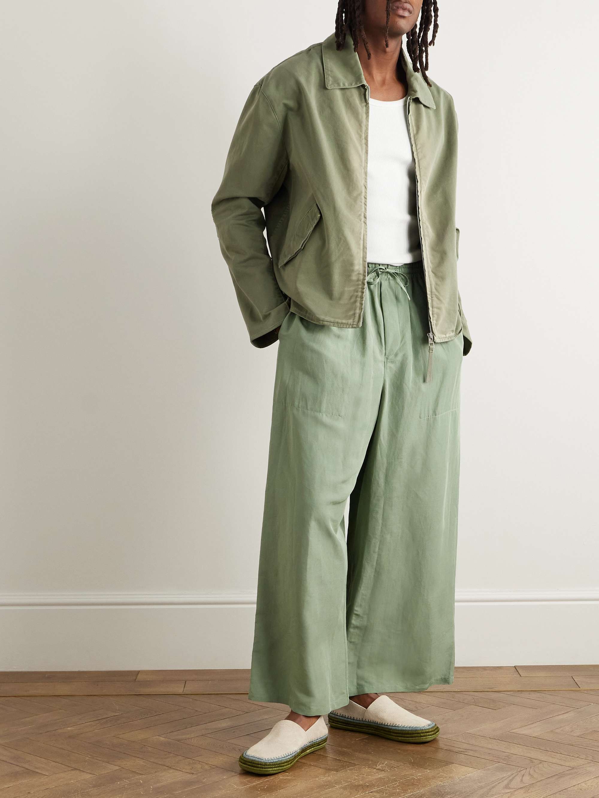 + Paula's Ibiza Anagram Logo-Cutout Cotton-Twill Jacket view