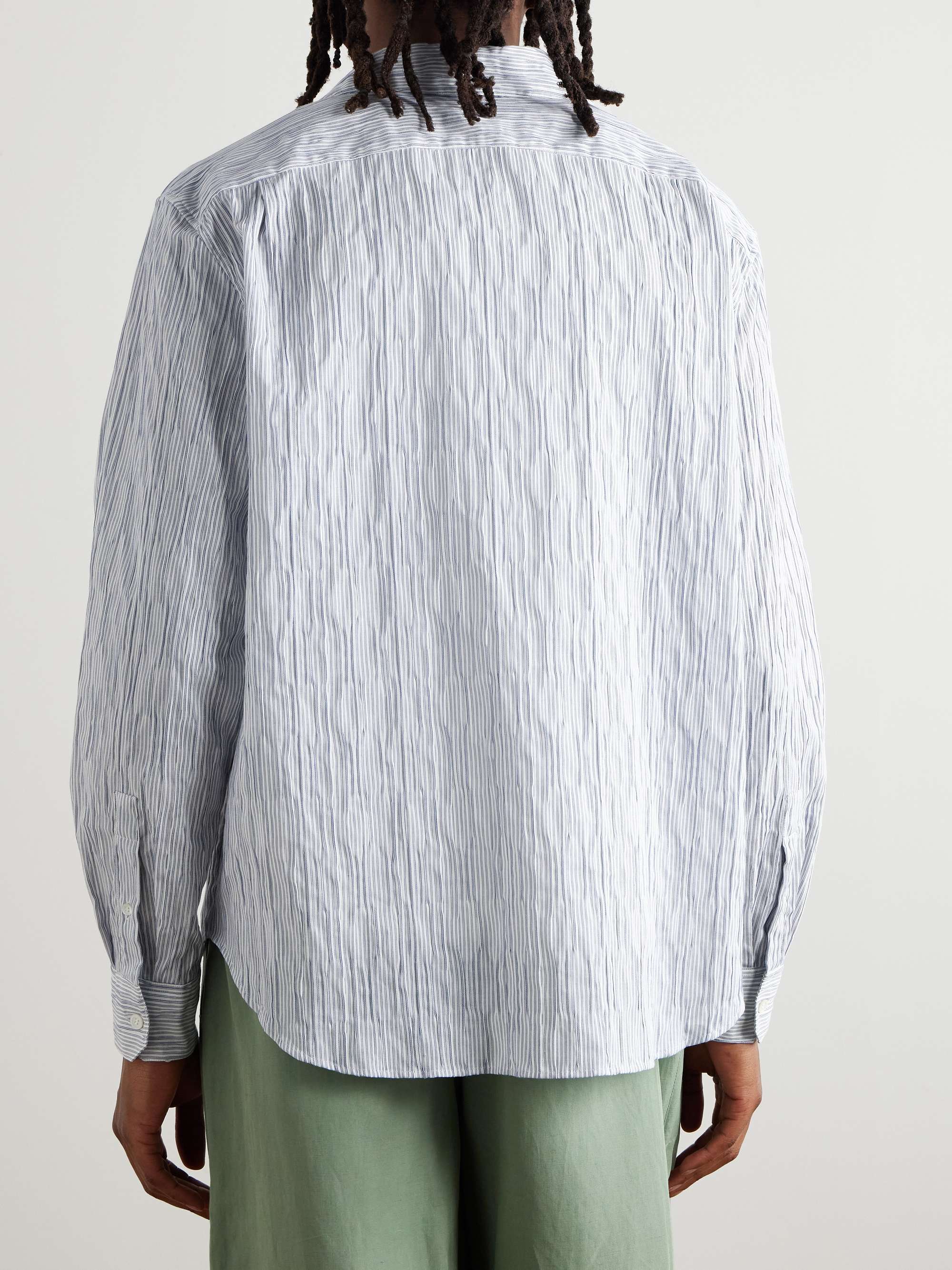 + Paula's Ibiza Pinstriped Cotton-Blend Shirt view