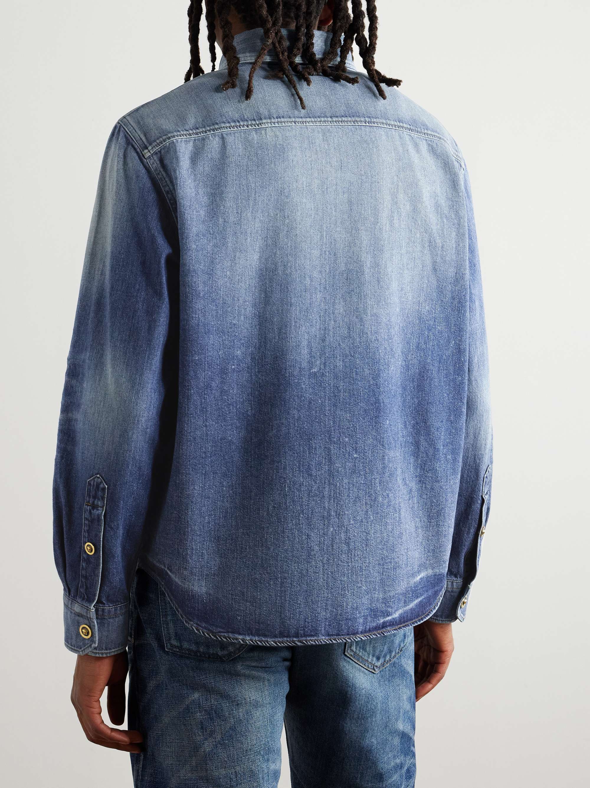Button-Down Collar Denim Overshirt view