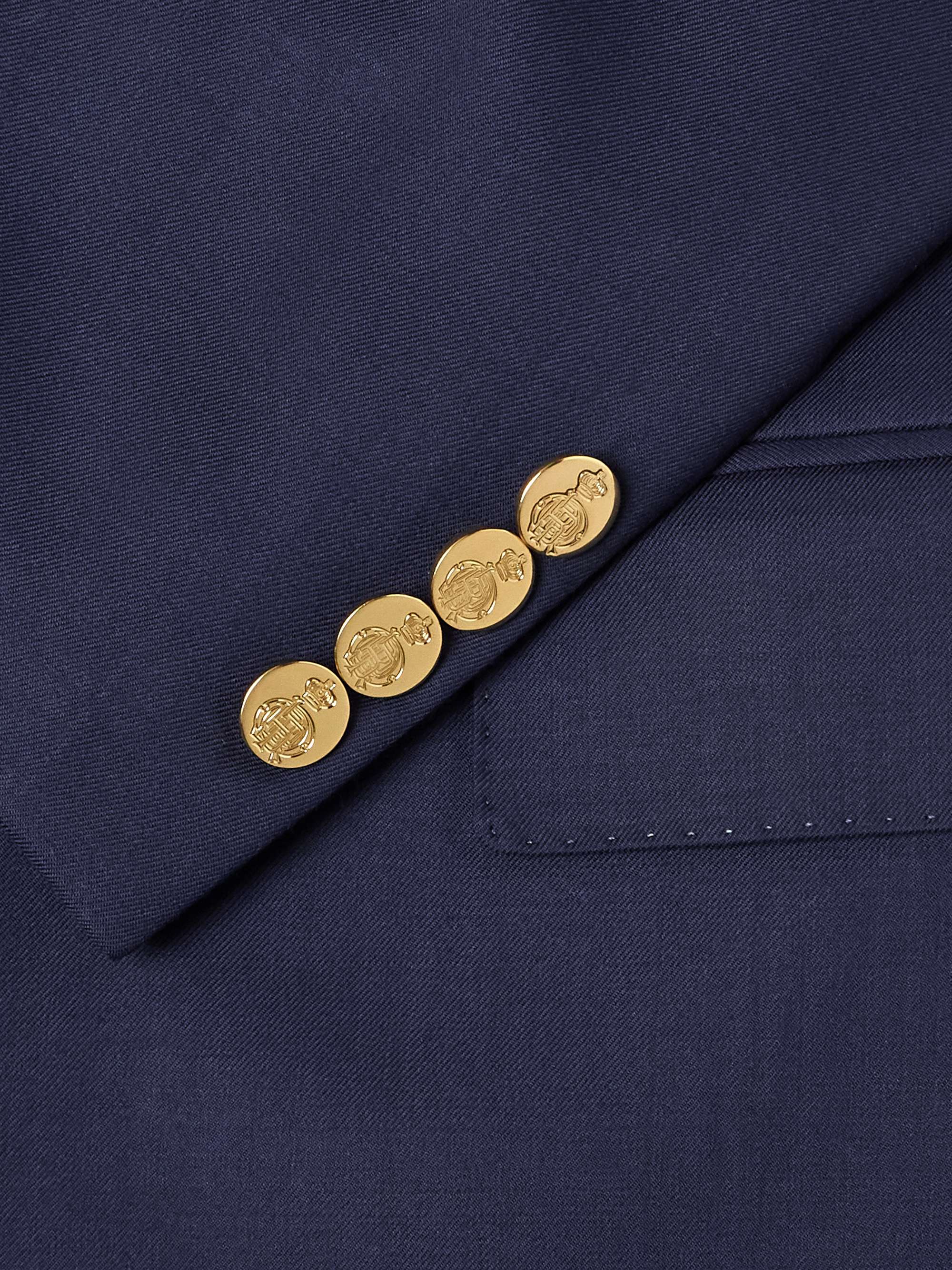 Gregory Double-Breasted Wool-Serge Blazer view