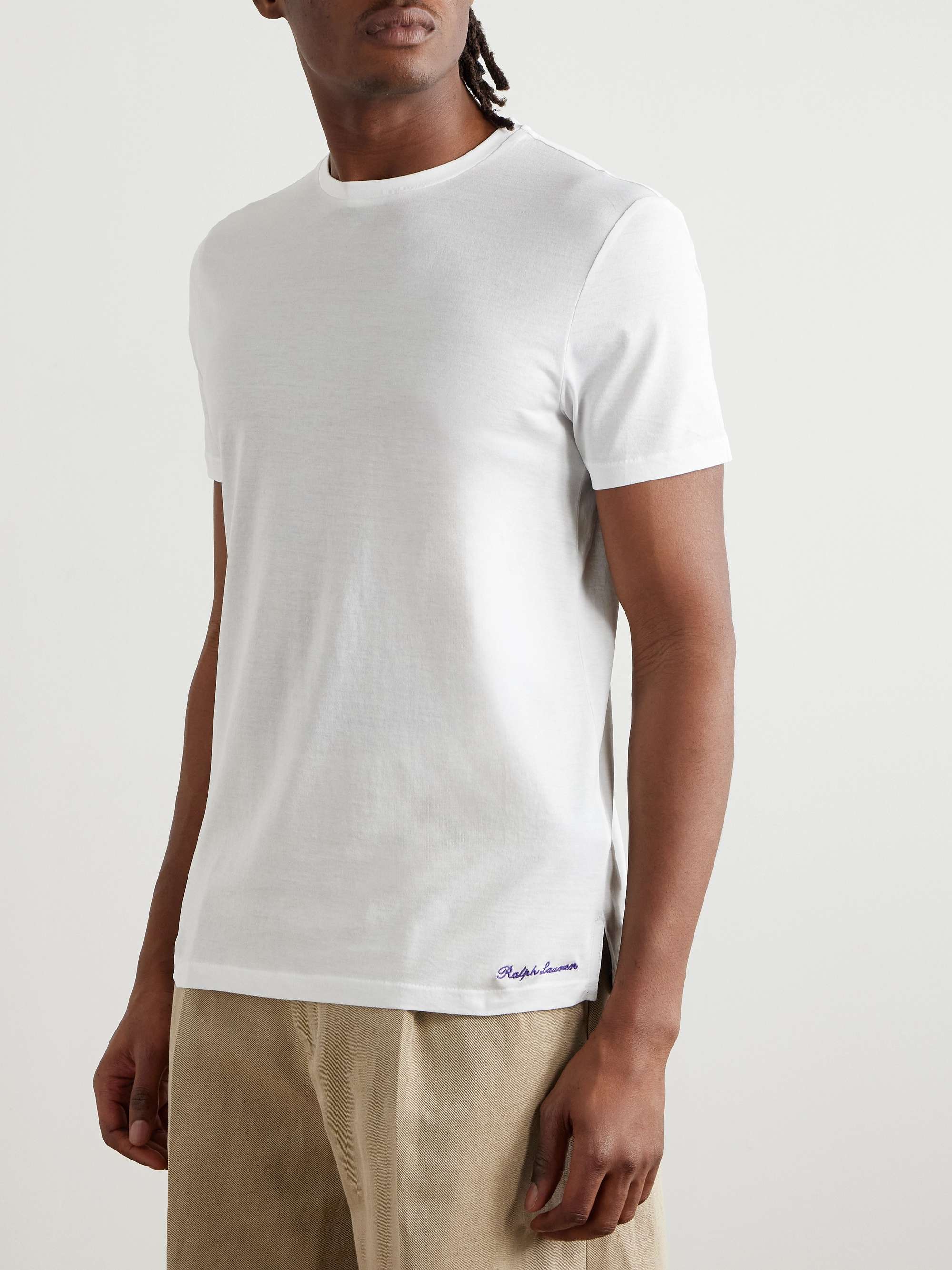 Logo-Embroidered Cotton-Lisle T-Shirt view