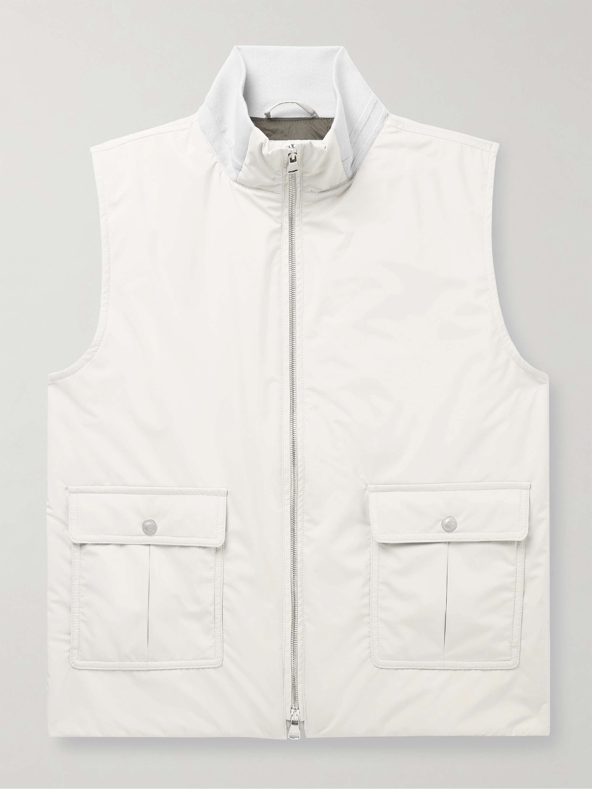 Caddy Stretch-Jersey Trimmed Padded Shell Gilet view