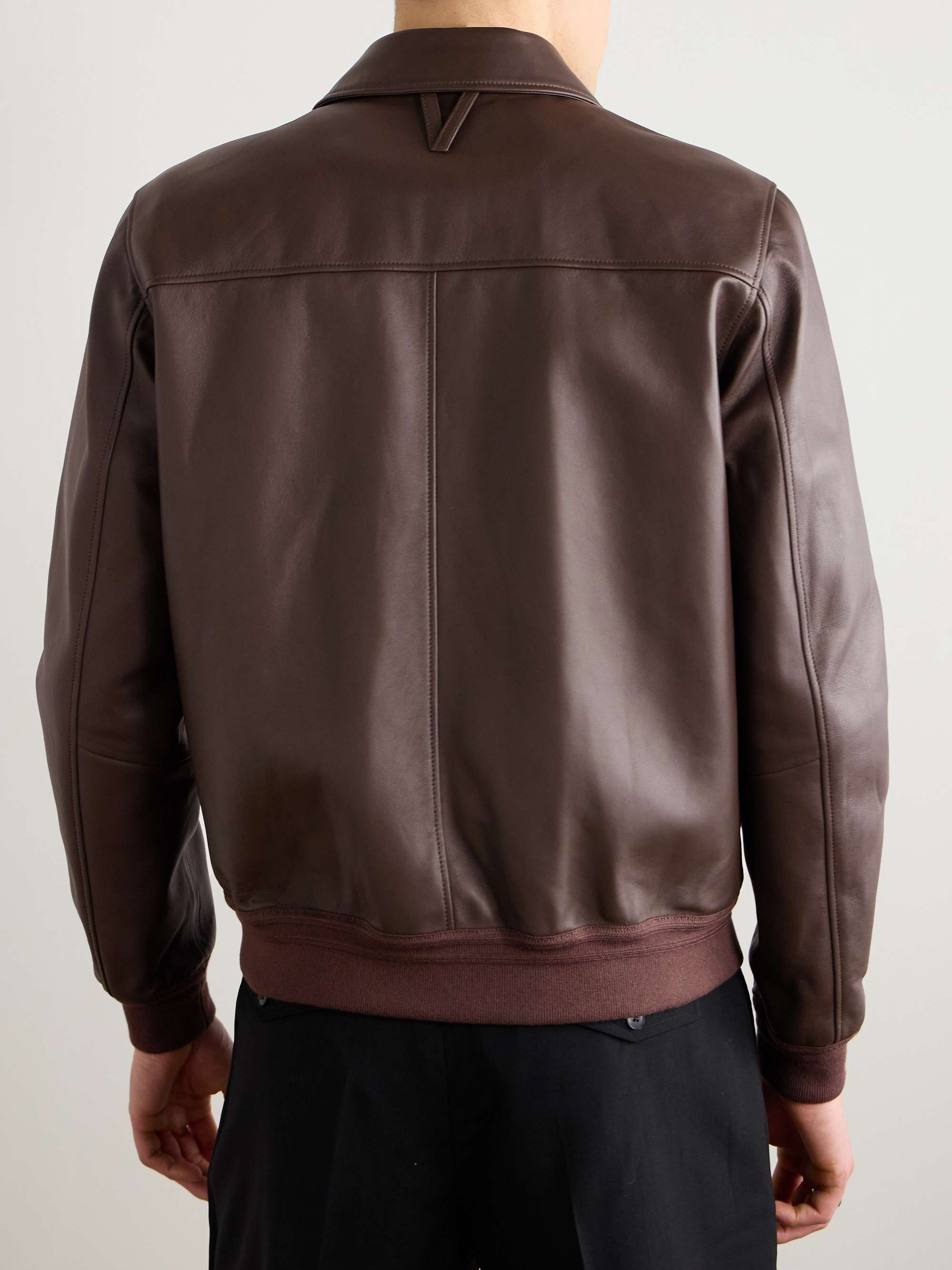 Roy Full-Grain Leather Blouson Jacket view