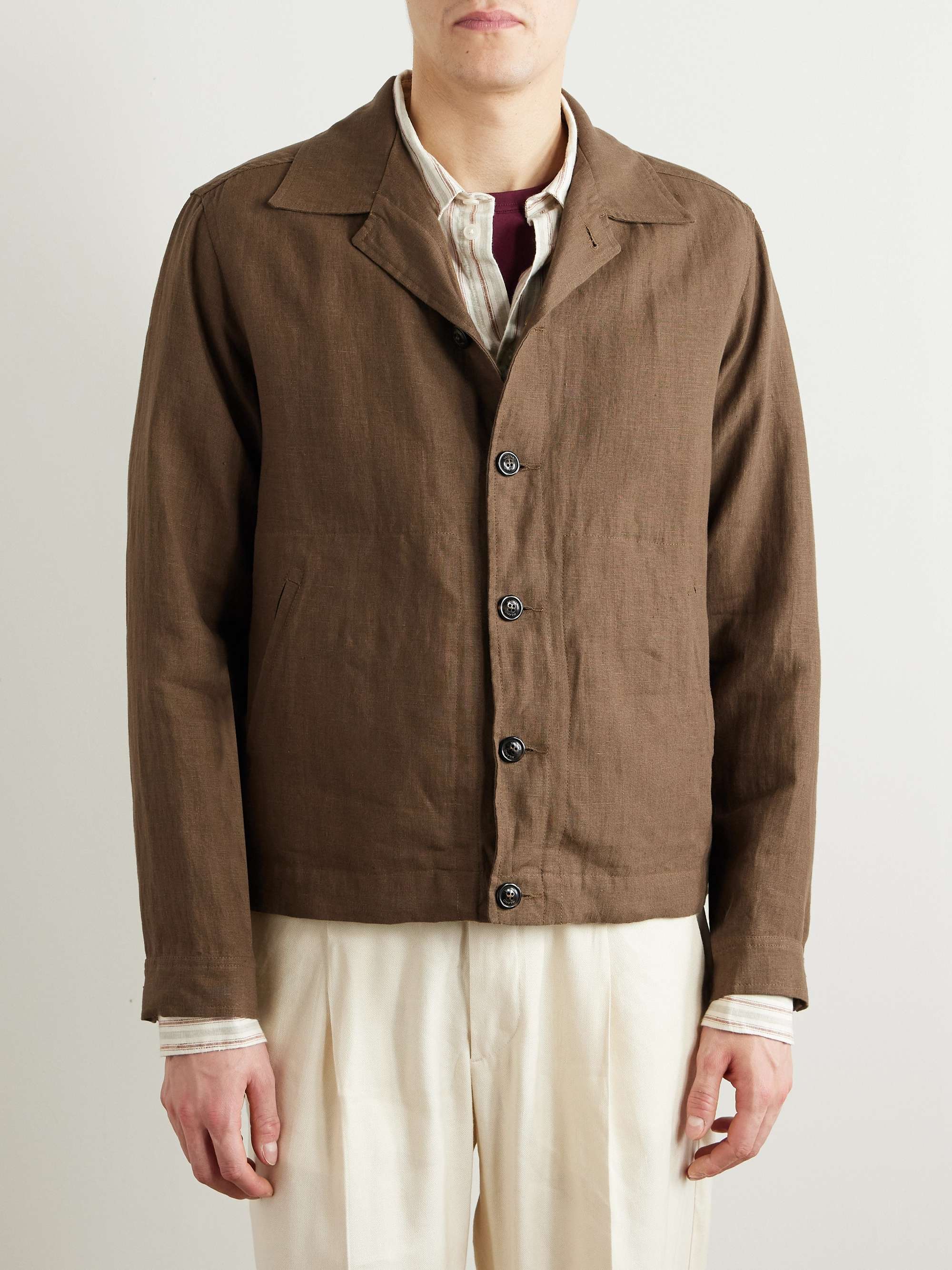 Miyagi Convertible-Collar Cotton Overshirt view