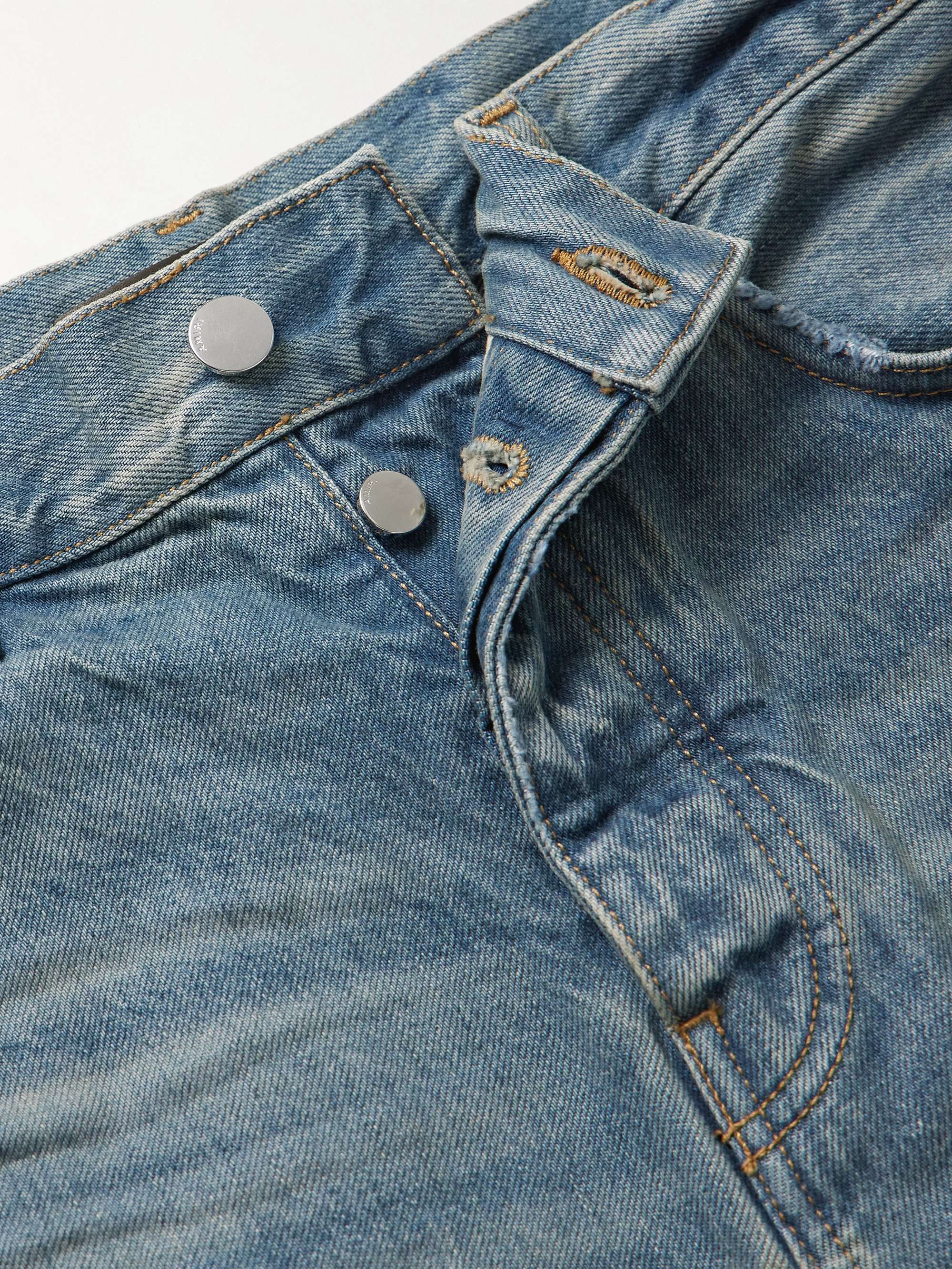 MX1 Straight-Leg Panelled Distressed Jeans view