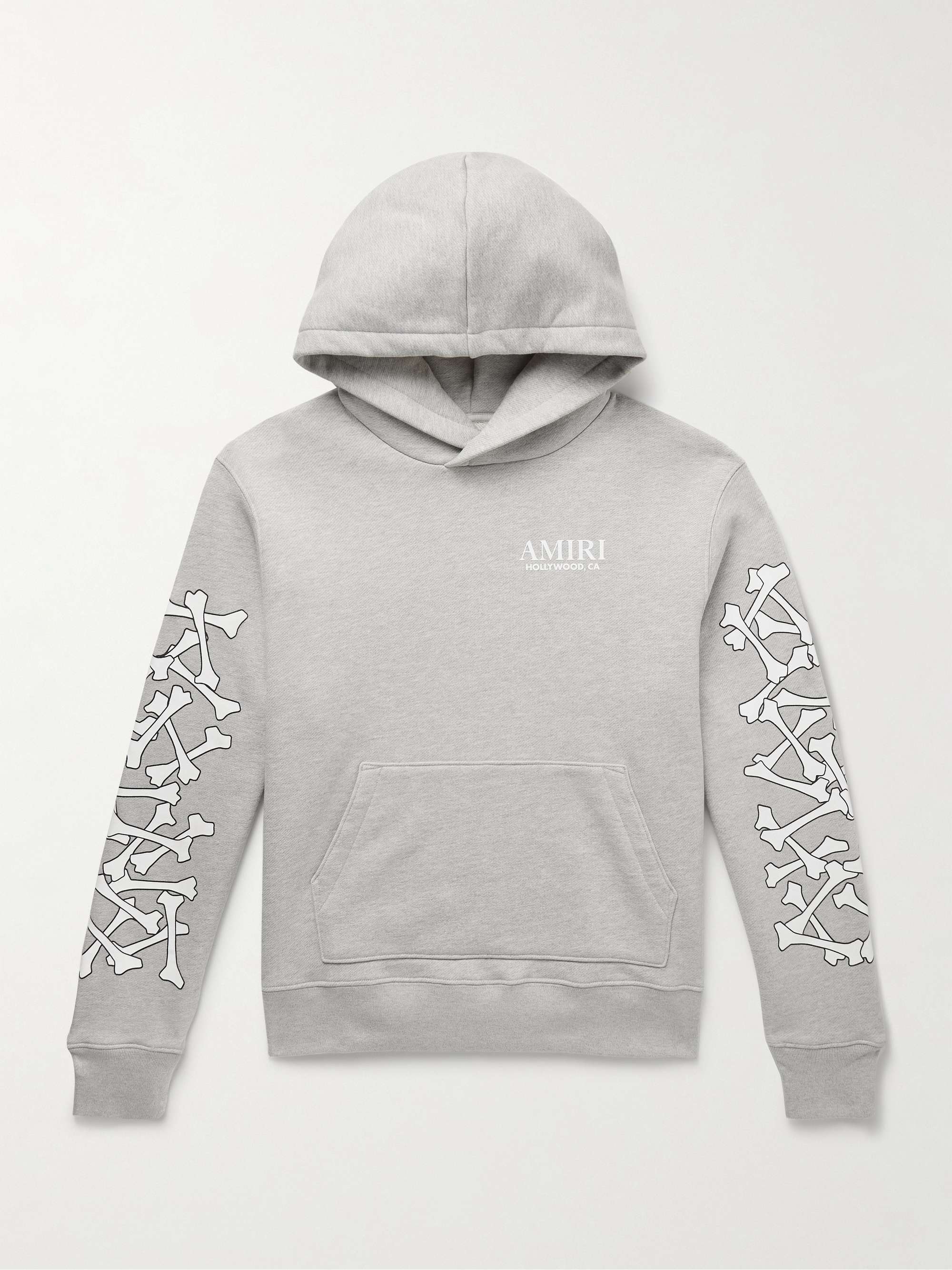 Bones Stacked Logo-Appliquéd Printed Cotton-Jersey Hoodie view
