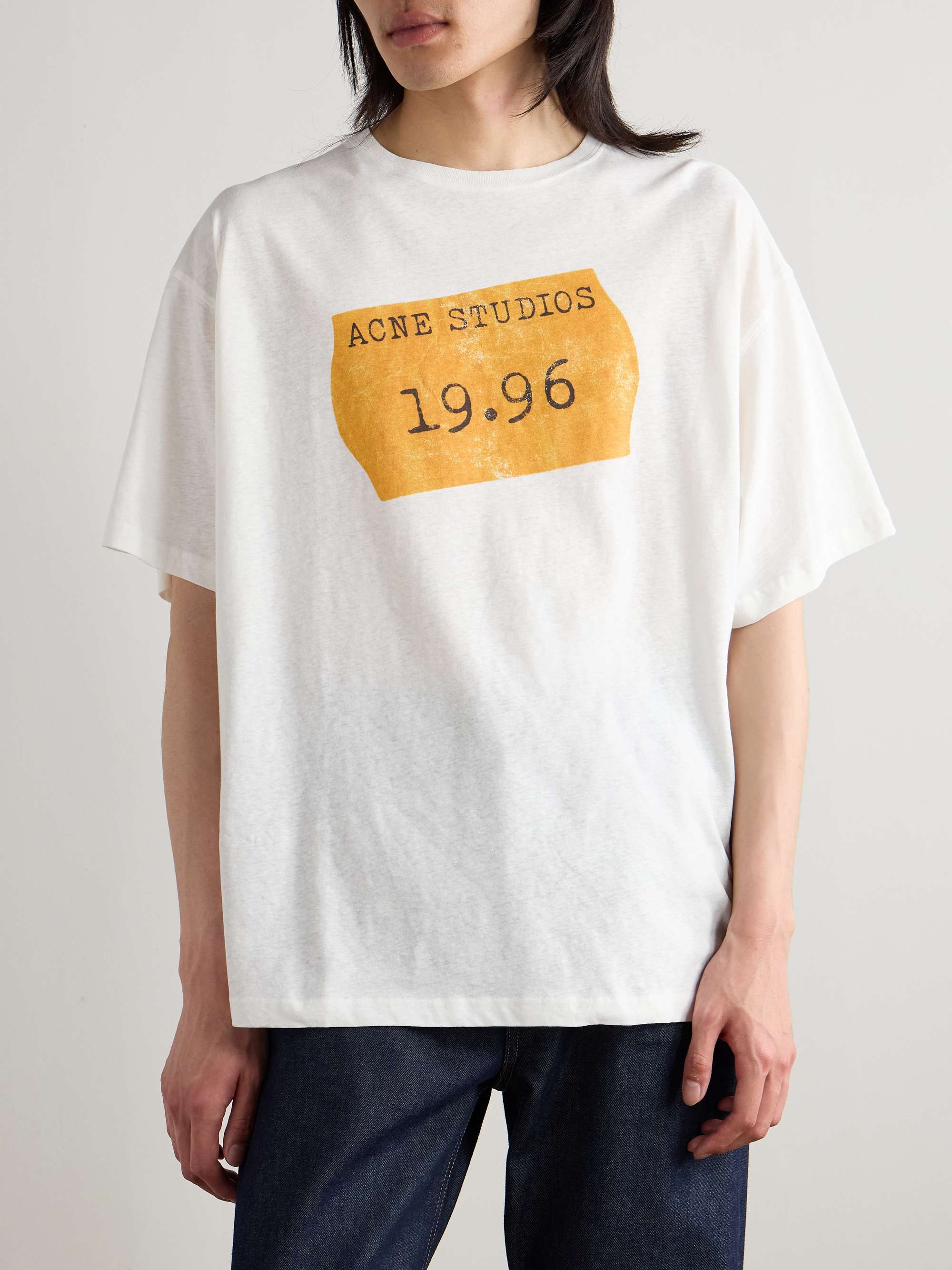 Oversized Logo-Print Cotton and Hemp-Blend Jersey T-Shirt view