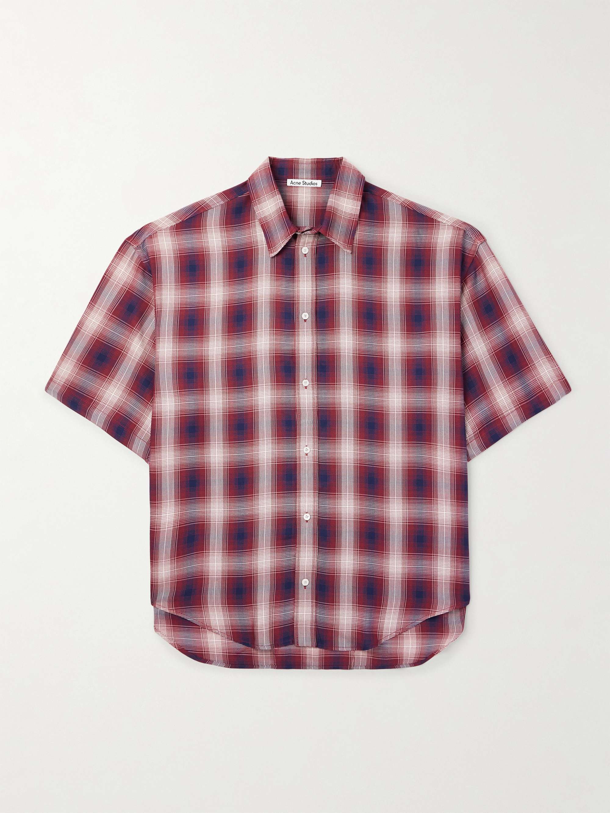 Oversized Checked Woven Shirt view