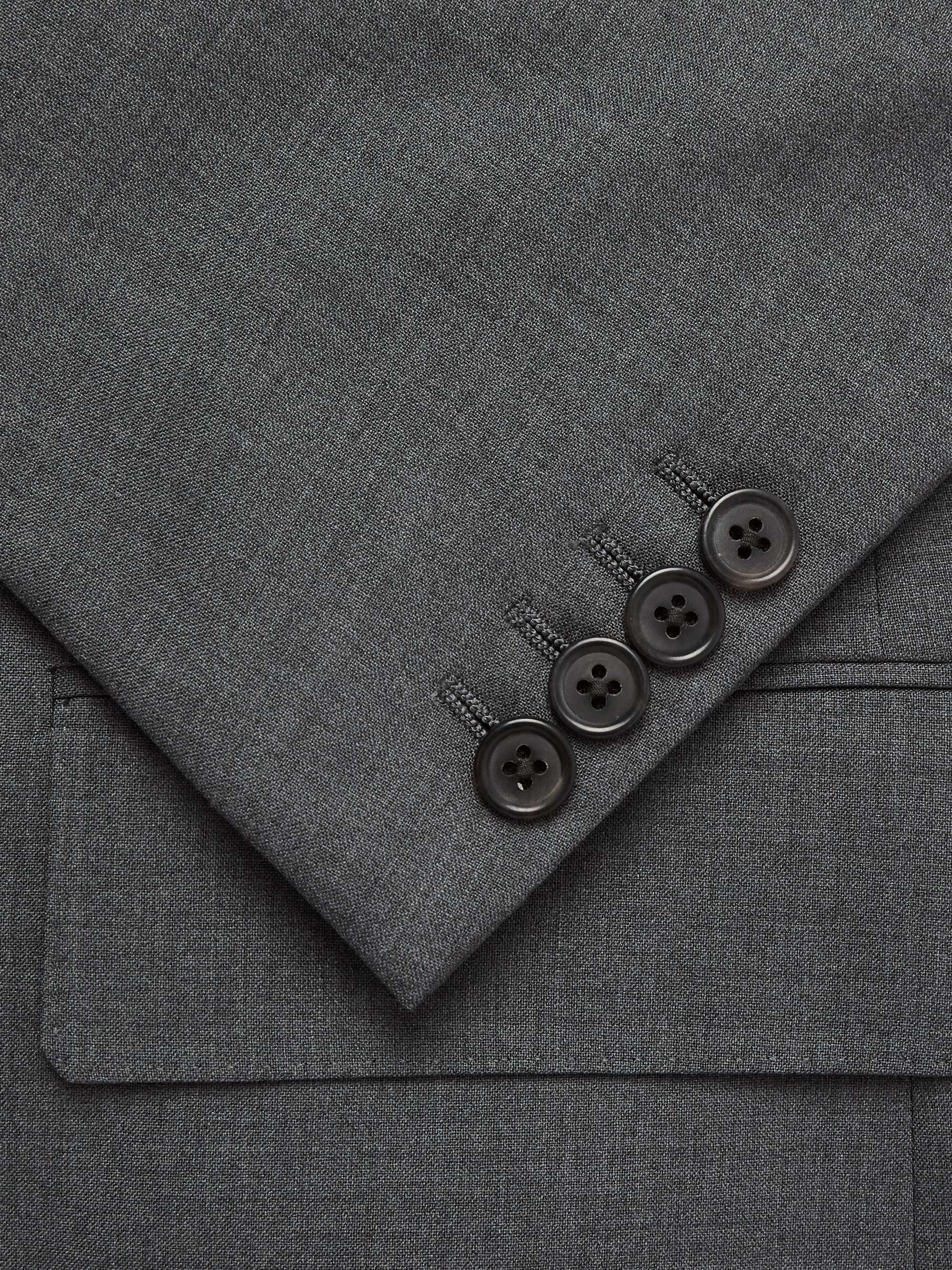 Grey Slim-Fit Striped Wool Suit Jacket view